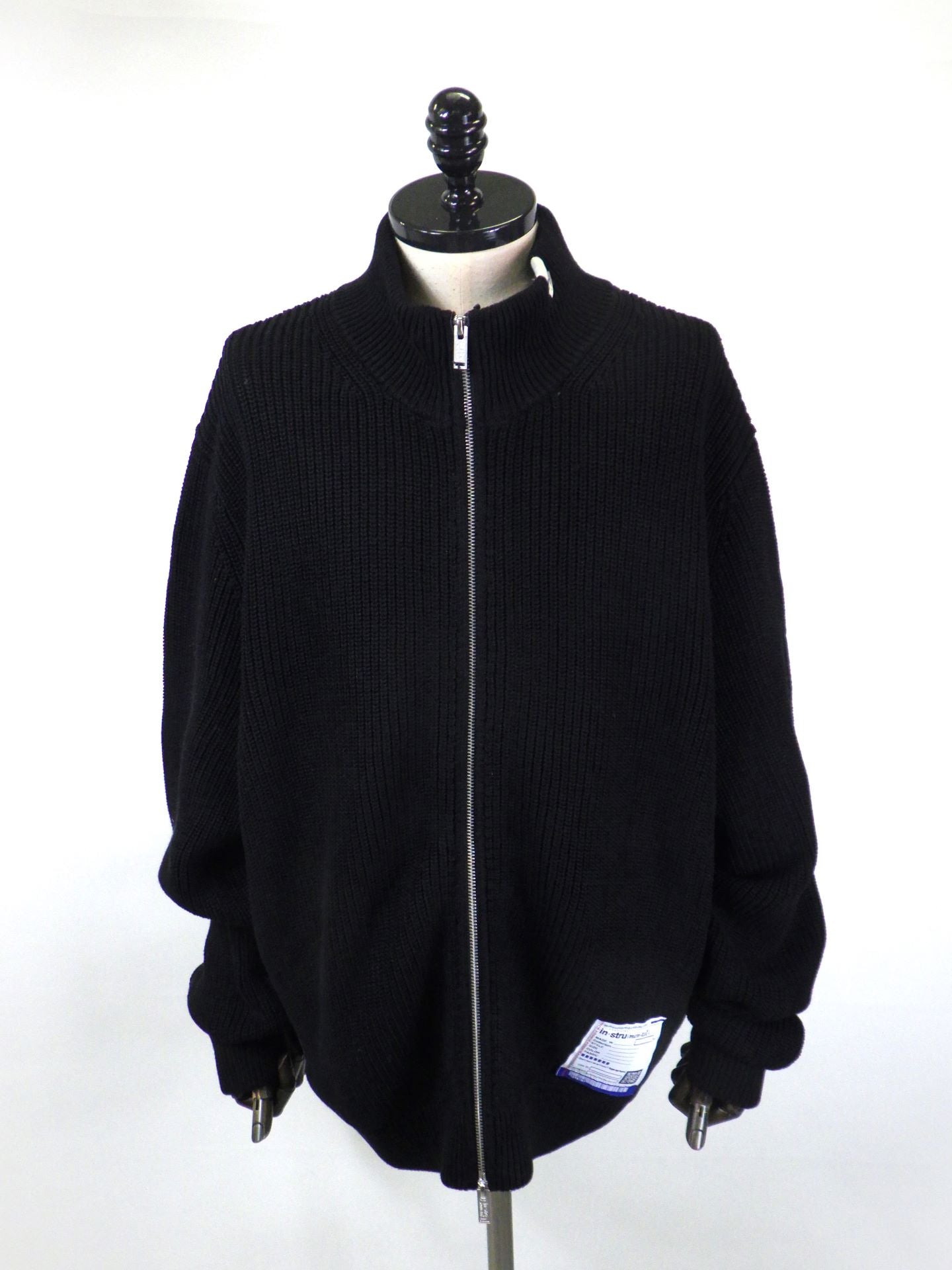 in・stru(men-tal).　コットンハイデンシティドライバーズニットカーディガン　I16CD581-BK