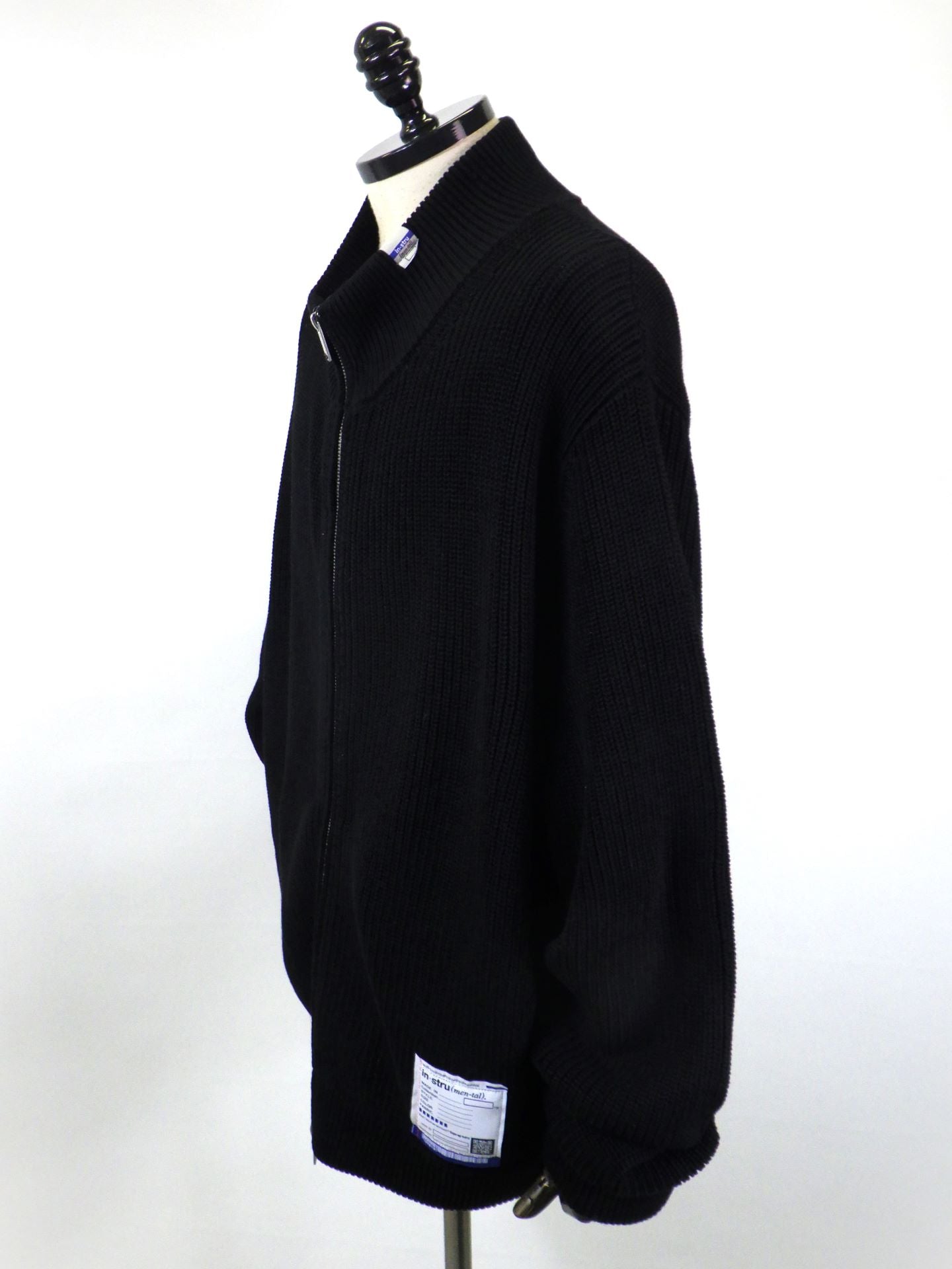 in・stru(men-tal).　コットンハイデンシティドライバーズニットカーディガン　I16CD581-BK