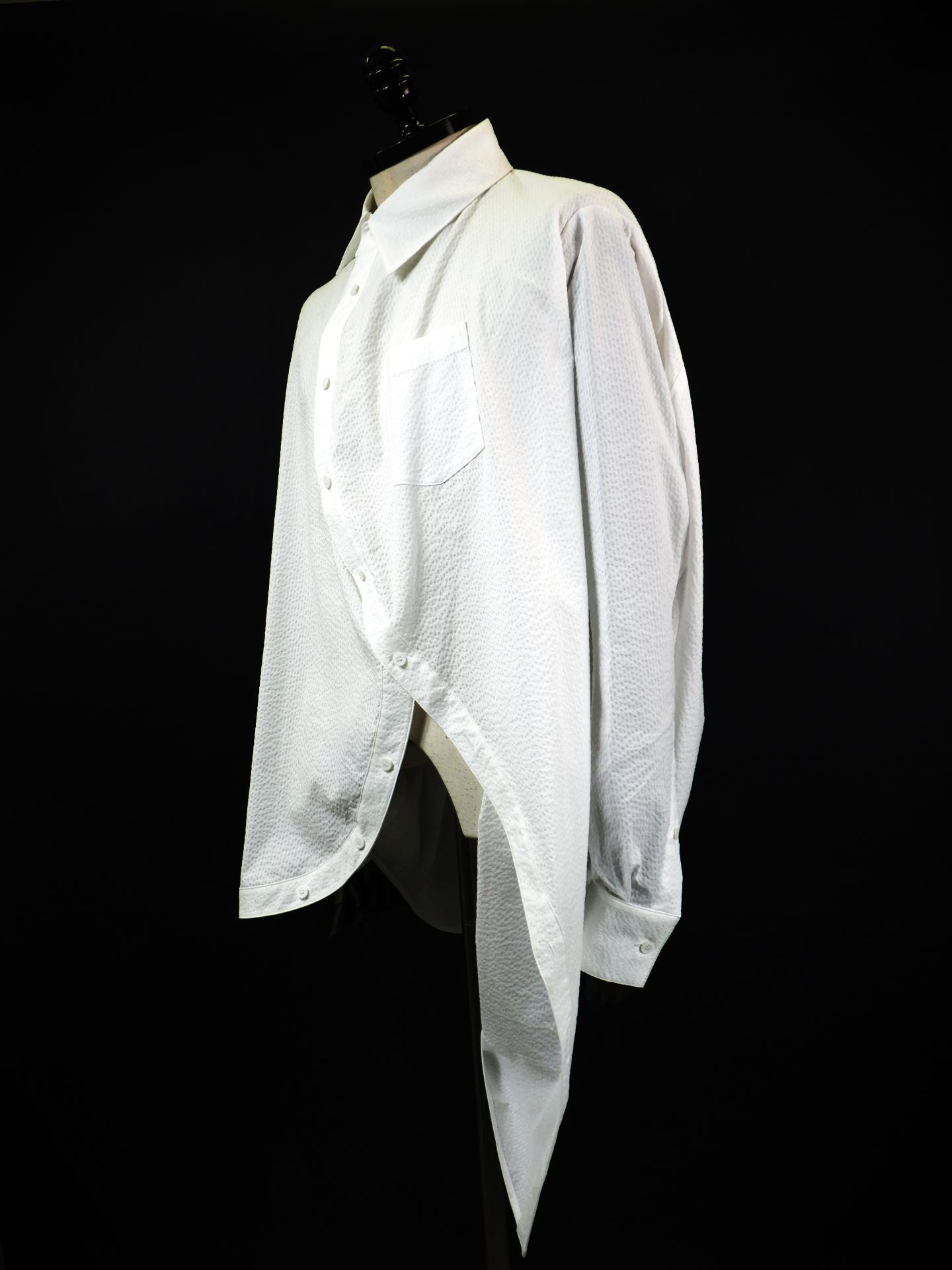 ANREALAGE　ボールシアサッカーシャツ　AZ261CW1107-WHT