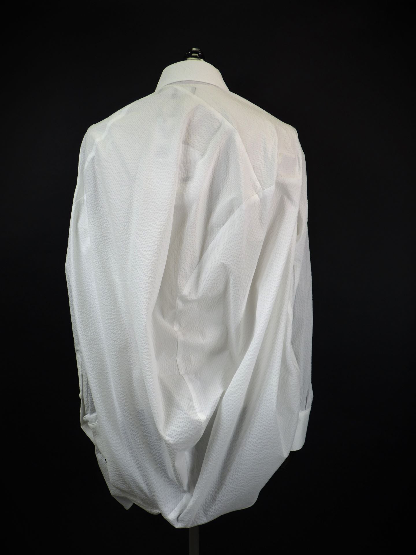 ANREALAGE　ボールシアサッカーシャツ　AZ261CW1107-WHT