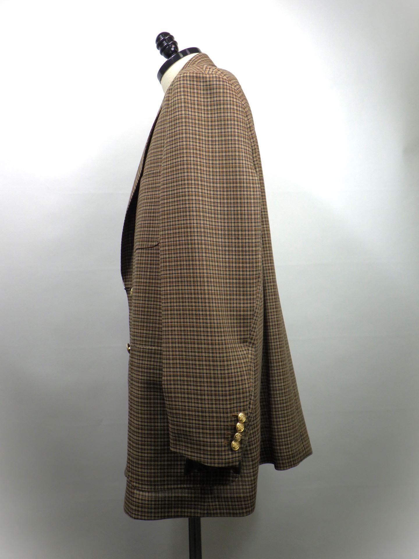 beautiful people　フレスコチェックスーツS2Bジャケット　1626101004