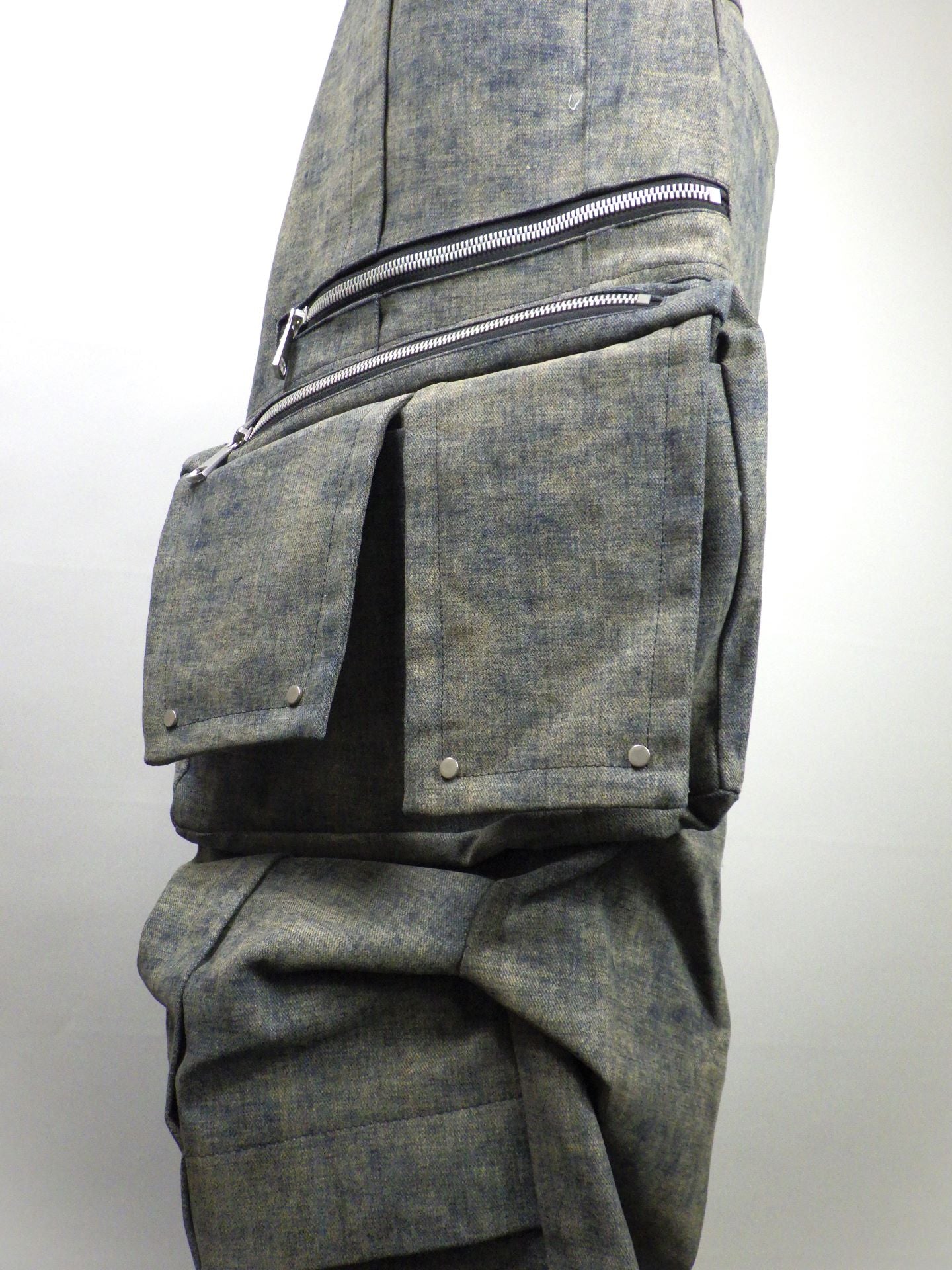 A.F ARTEFACT　ブレンドシェードデニムカーゴタックワイドパンツ　ag-13024-1