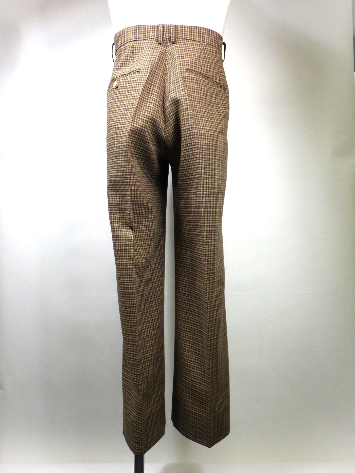 beautiful people　フレスコチェックスーツワンタックストレートパンツ　1626105010