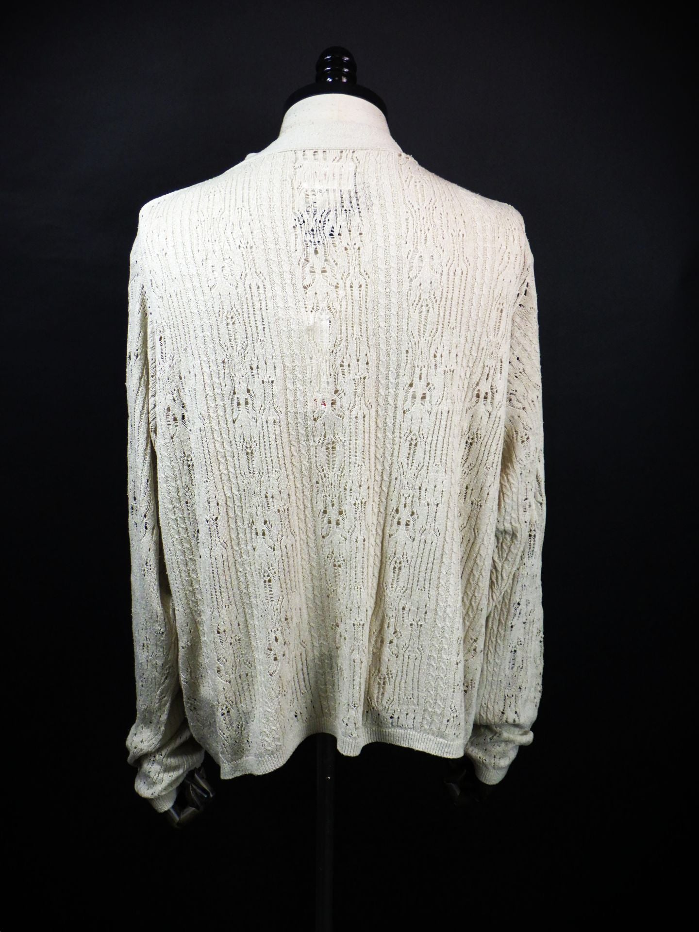 KAMIYA　"WAVY KAMIYA" プリント シルク レース ニット カーディガン　G16CD059-BEG