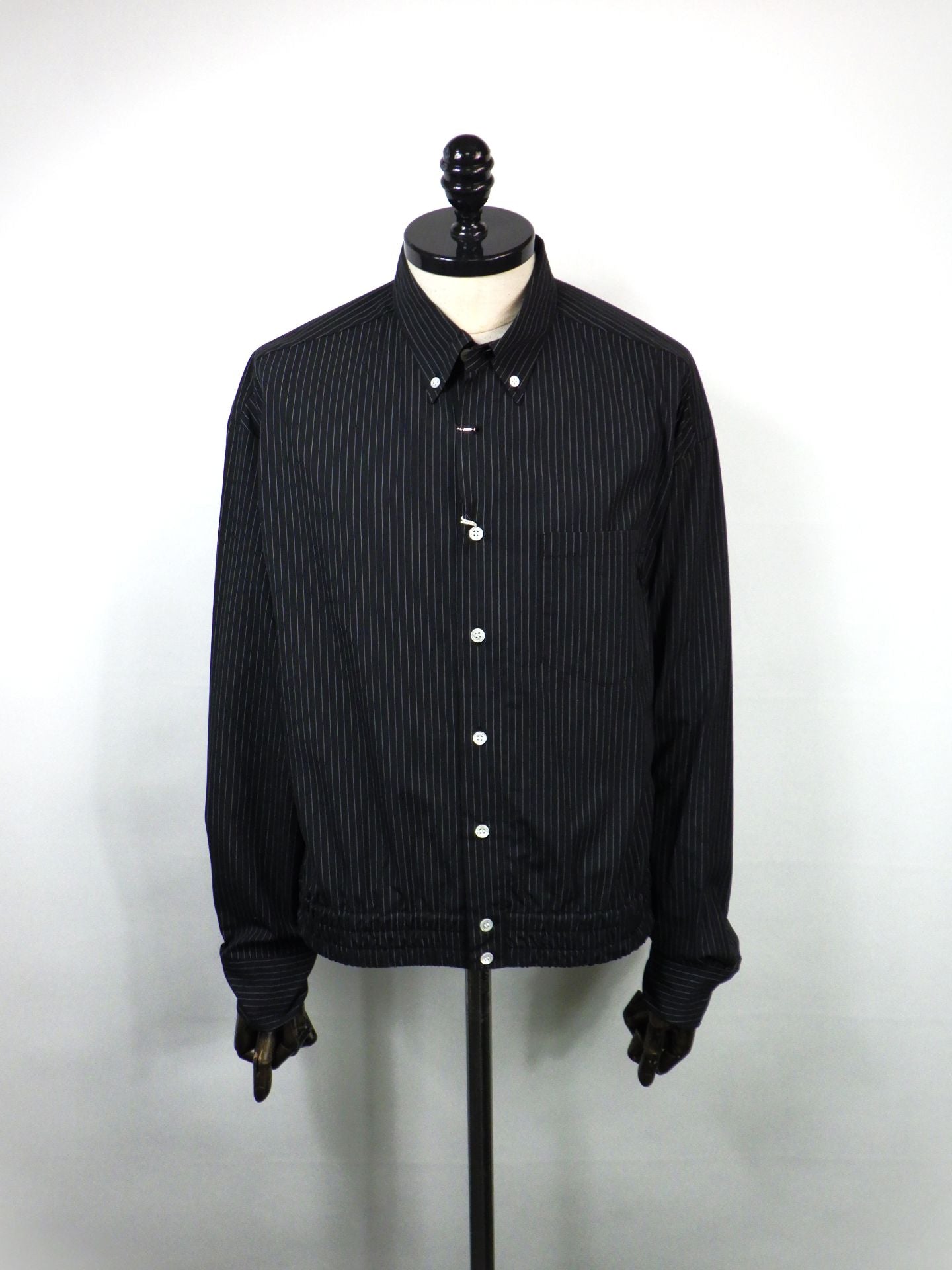 meagratia　ショートレングスストライプシャツ　26291-0507-BK