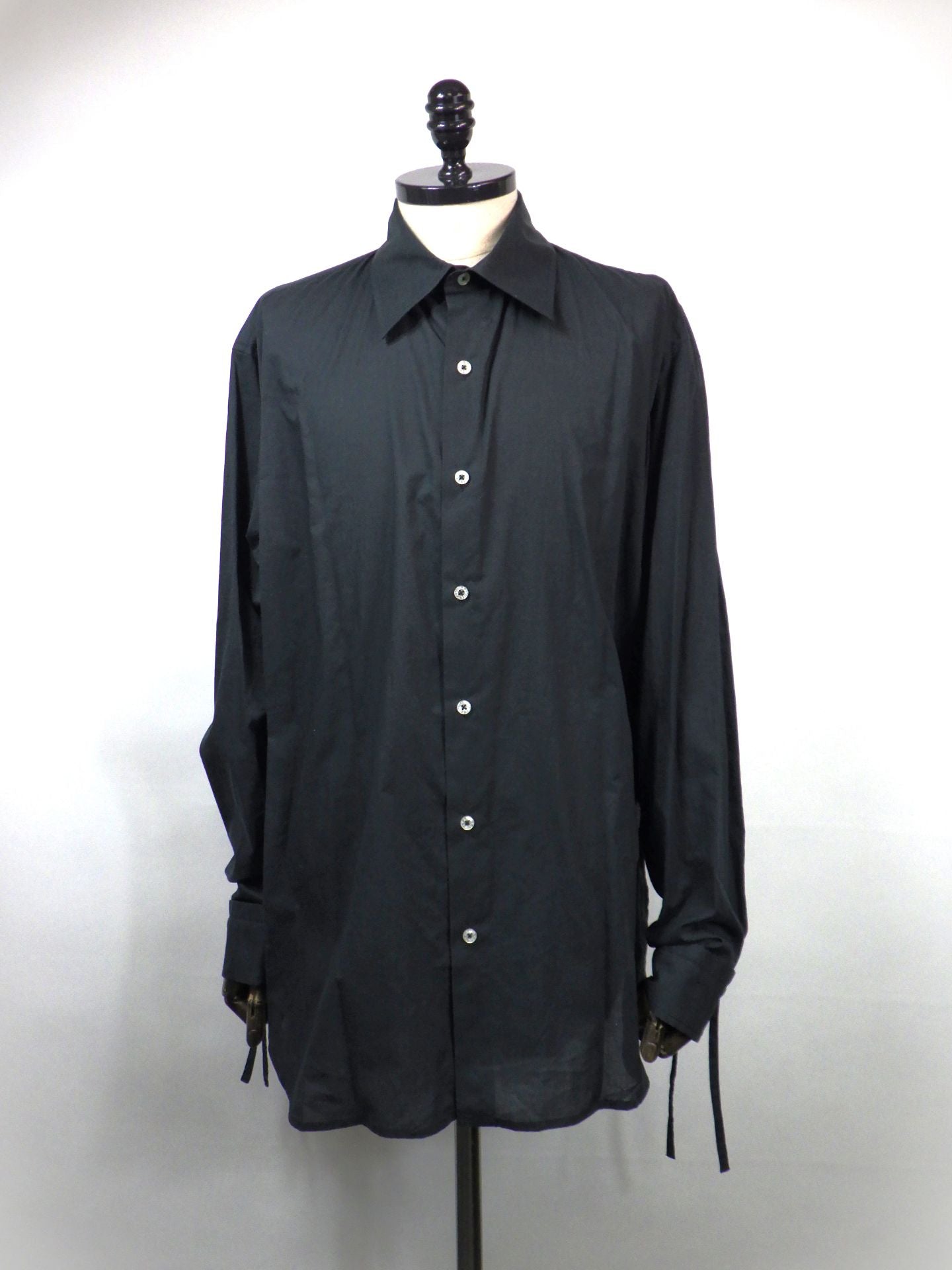 KAMIYA　ドローストリングカフシャツ　G16SH050-BK