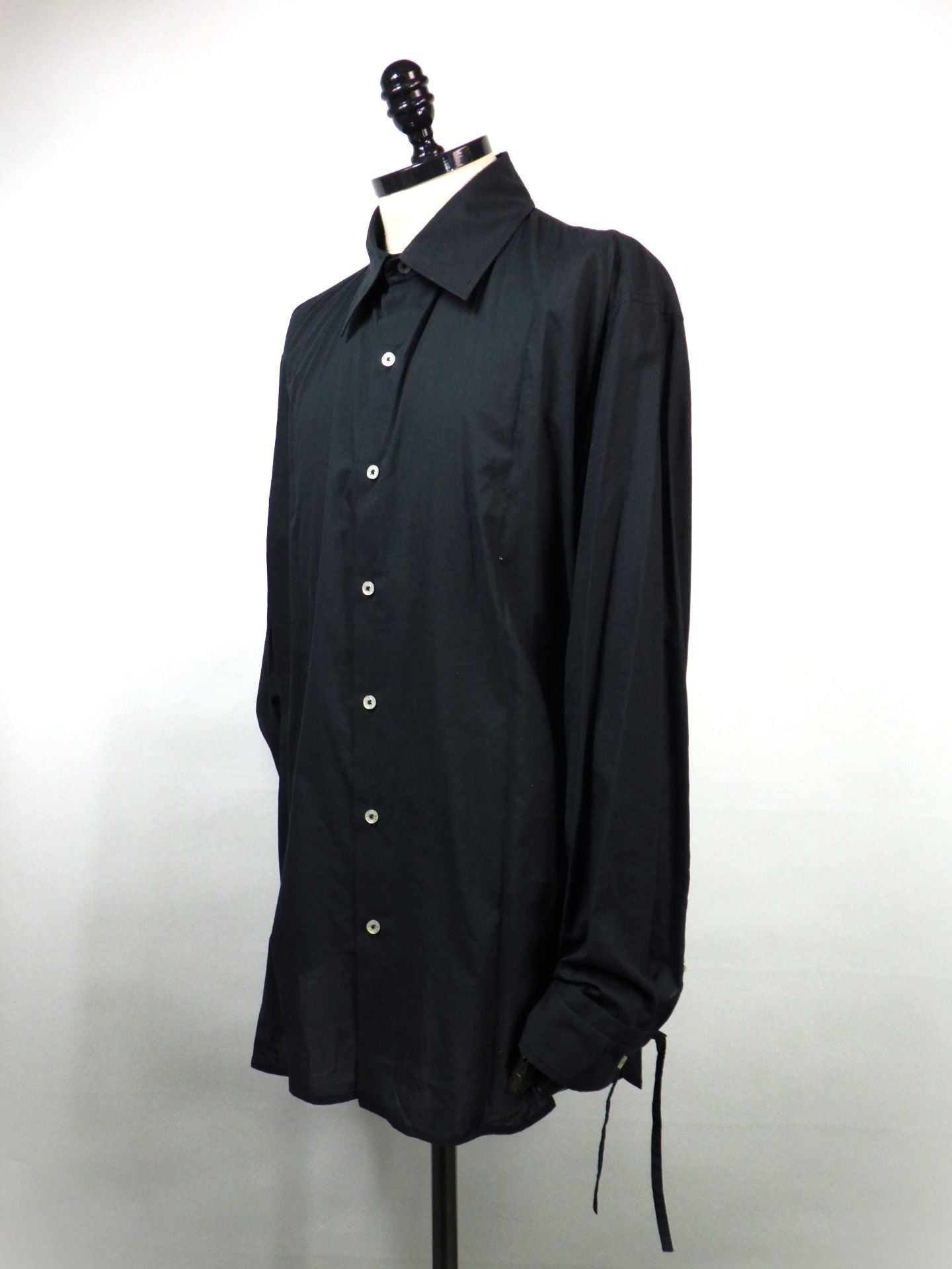 KAMIYA　ドローストリングカフシャツ　G16SH050-BK