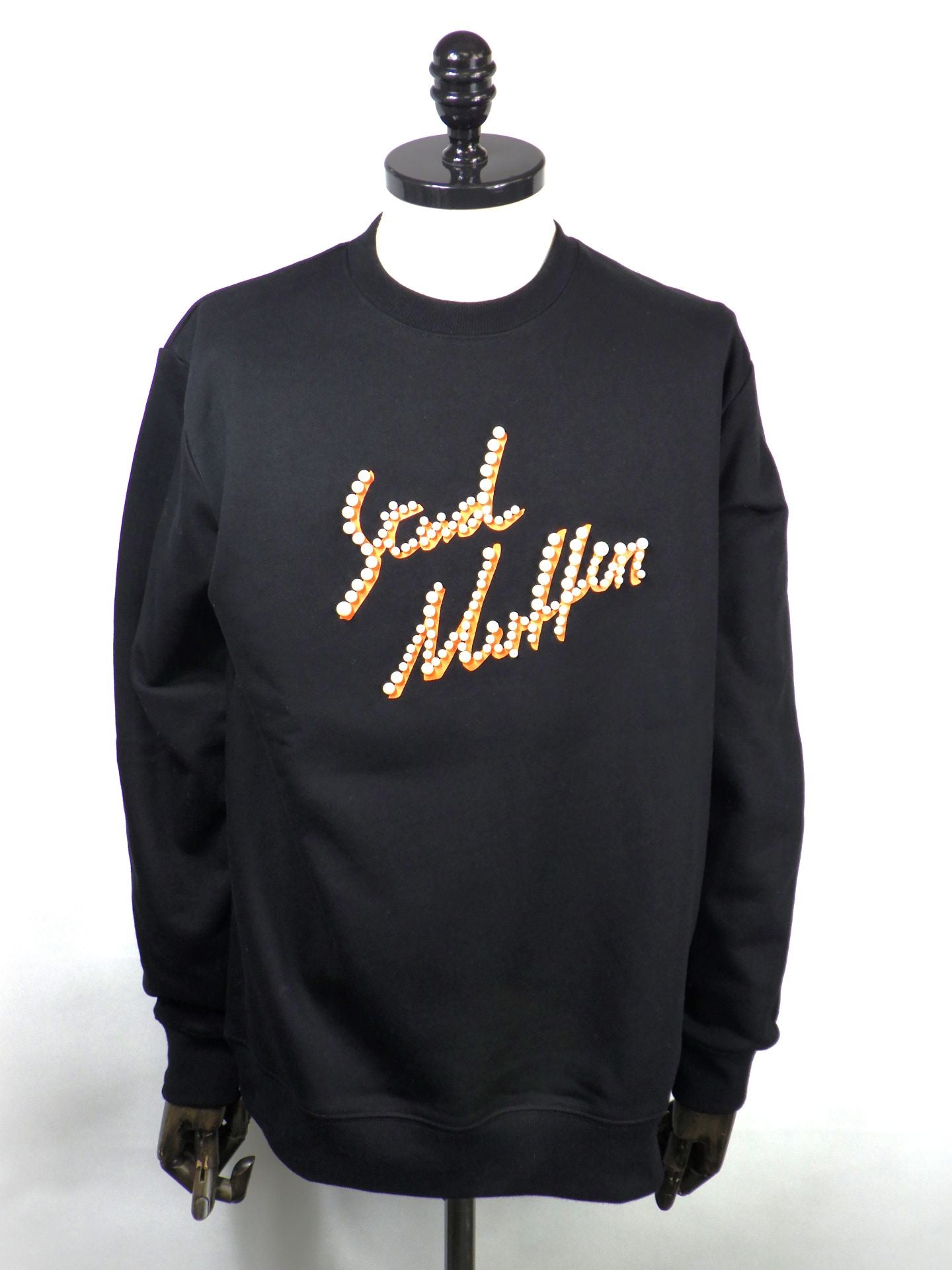 STUD MUFFIN　ヘビーウエイト裏毛パイル パールロゴ スウェットシャツ　614-02860-BK