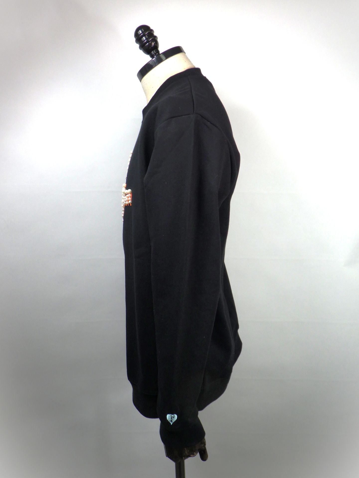 STUD MUFFIN　ヘビーウエイト裏毛パイル パールロゴ スウェットシャツ　614-02860-BK