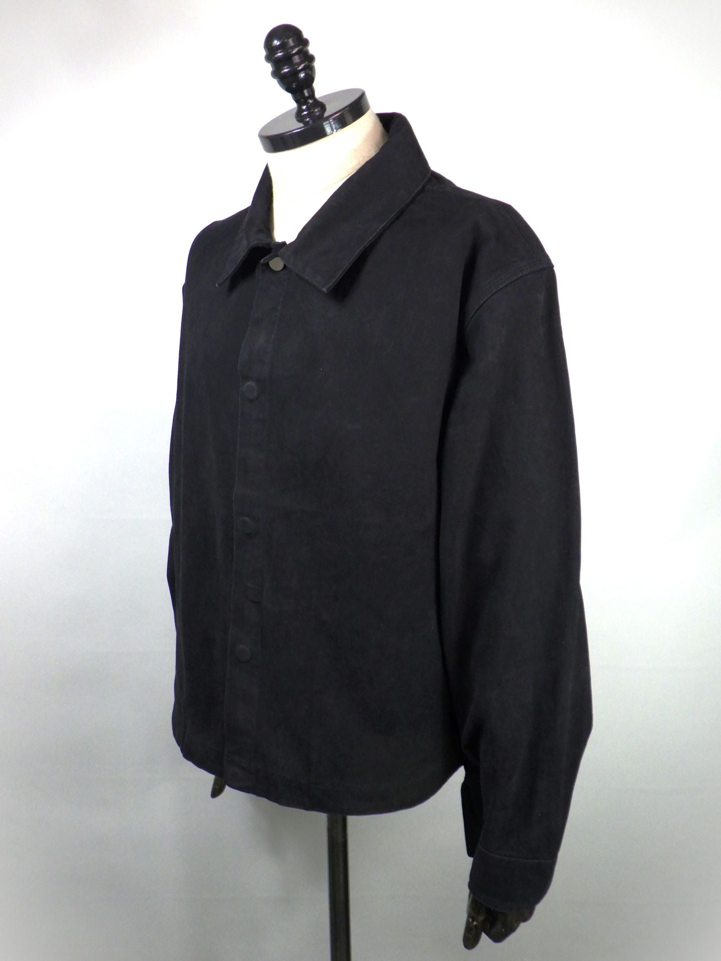 SUPERTHANKS　ピグメントダイツイルシャツジャケットブルゾン　ST261JK02-BK