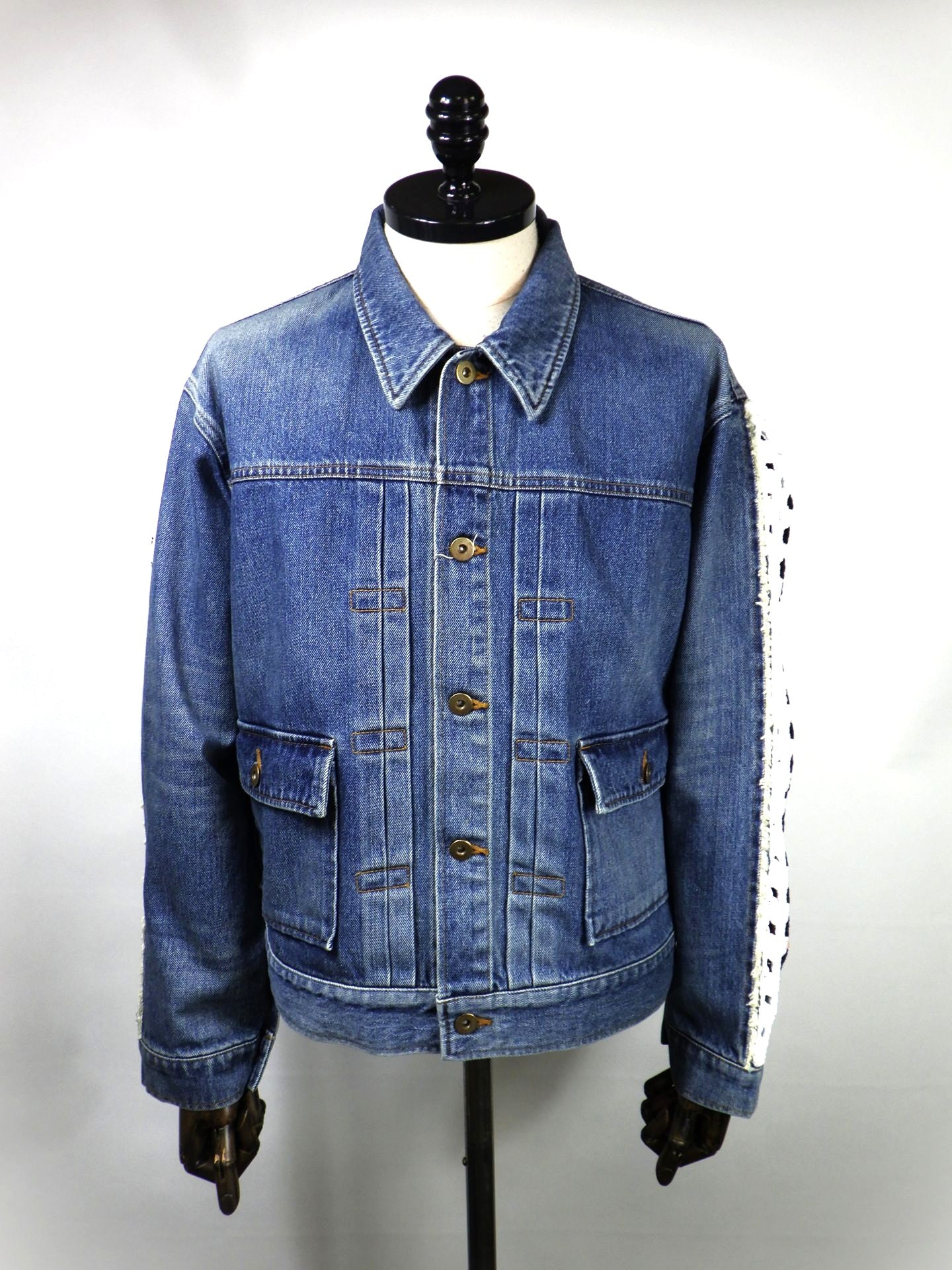 DISCOVERED　デニムクロシェブラウス 　DC-CL-BL-03-INDIGO