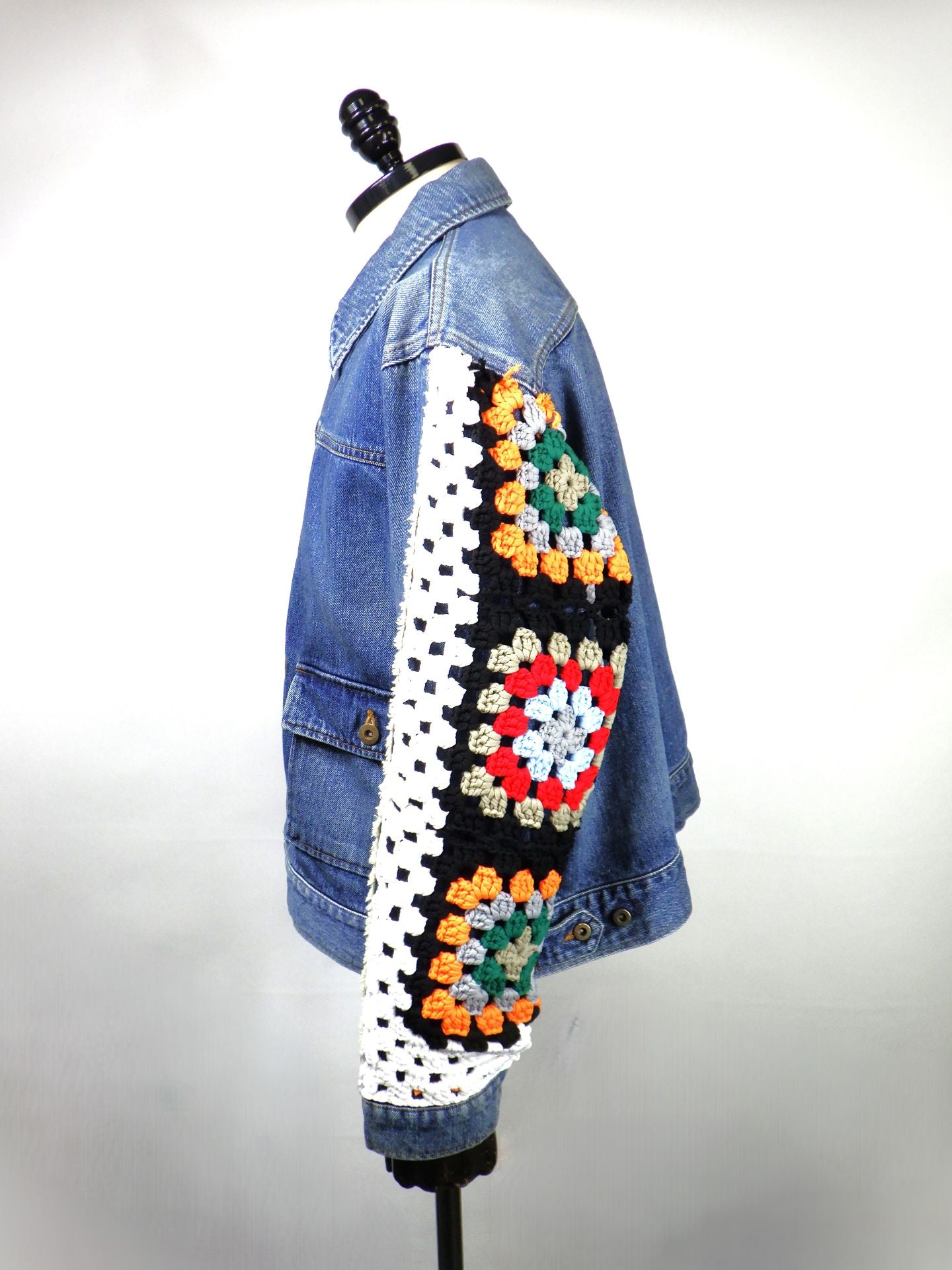 DISCOVERED　デニムクロシェブラウス 　DC-CL-BL-03-INDIGO