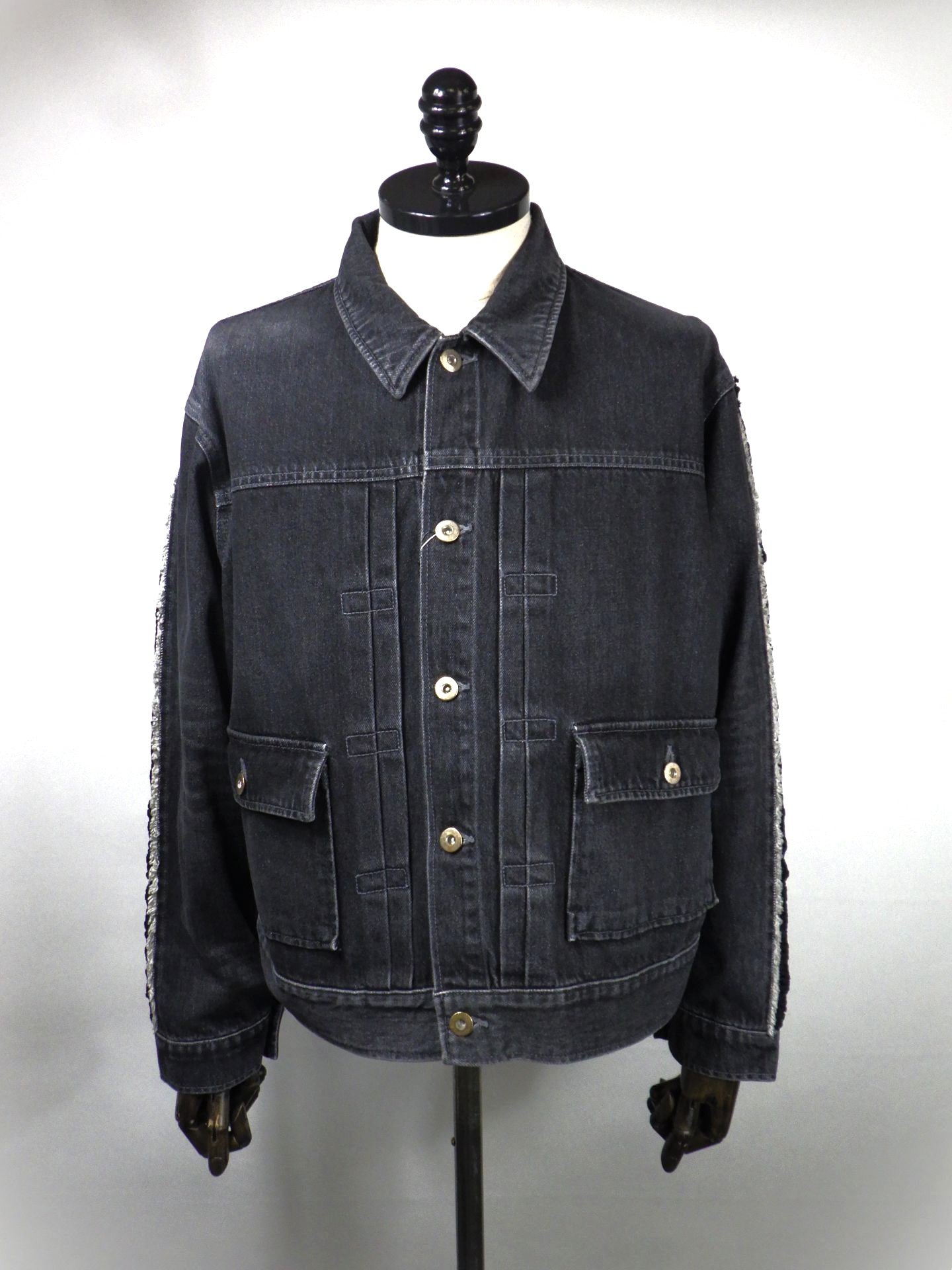 DISCOVERED　デニムクロシェブラウス 　DC-CL-BL-03-BK