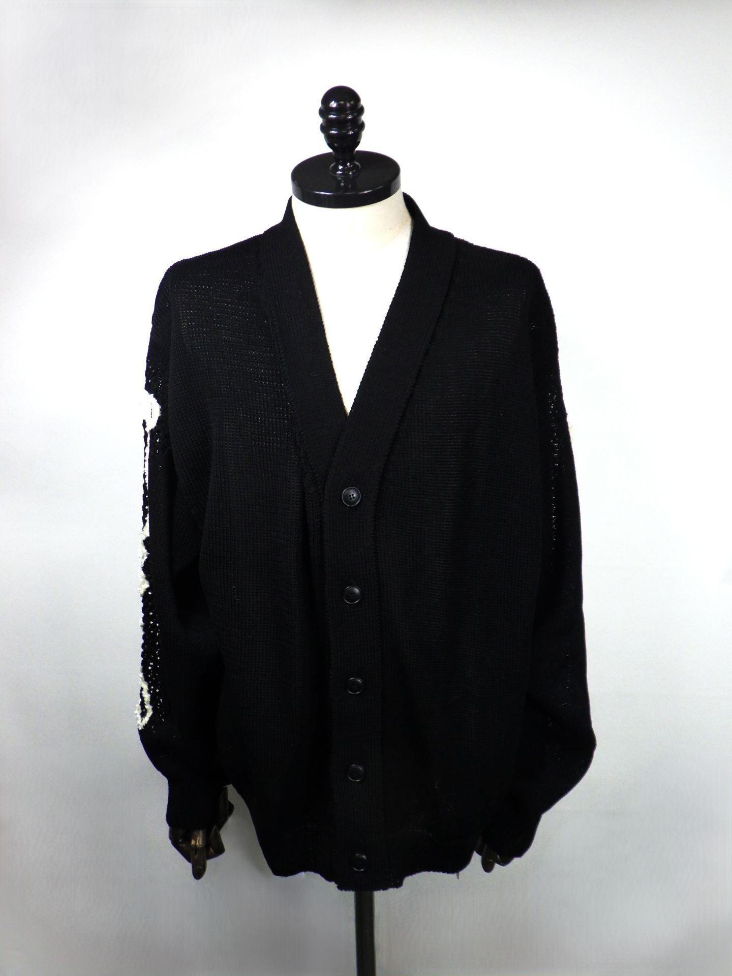 DISCOVERED　スケルトンメッシュカーディガン 　DC-CL-KN-02-BK