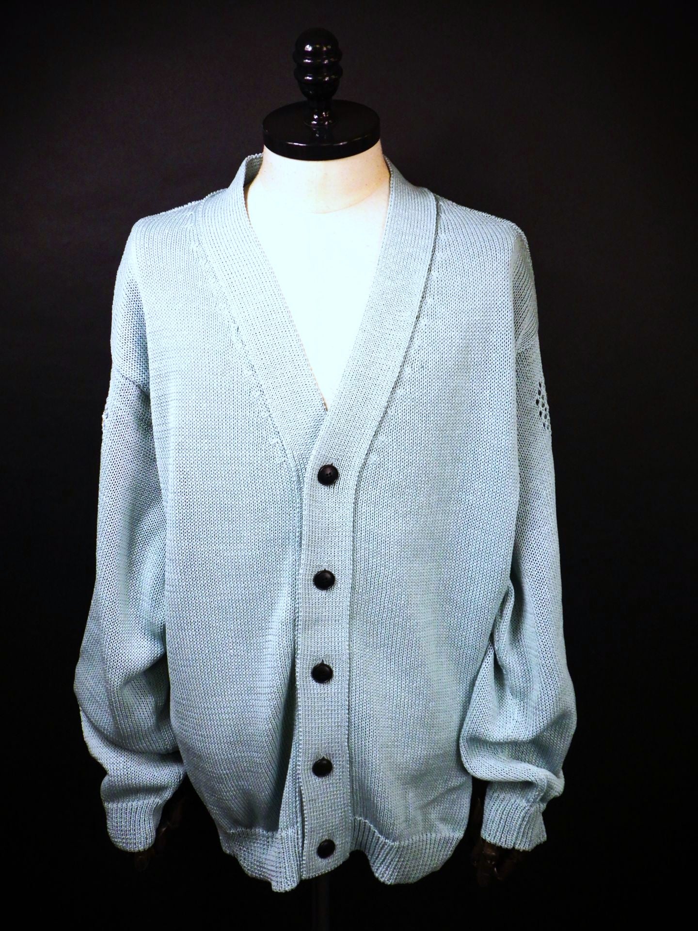 DISCOVERED　スケルトンメッシュカーディガン 　DC-CL-KN-02-BL