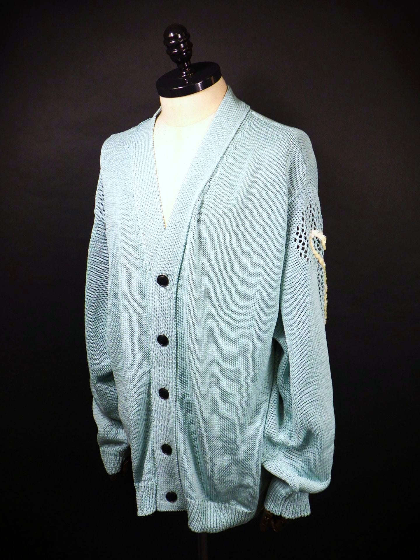 DISCOVERED　スケルトンメッシュカーディガン 　DC-CL-KN-02-BL