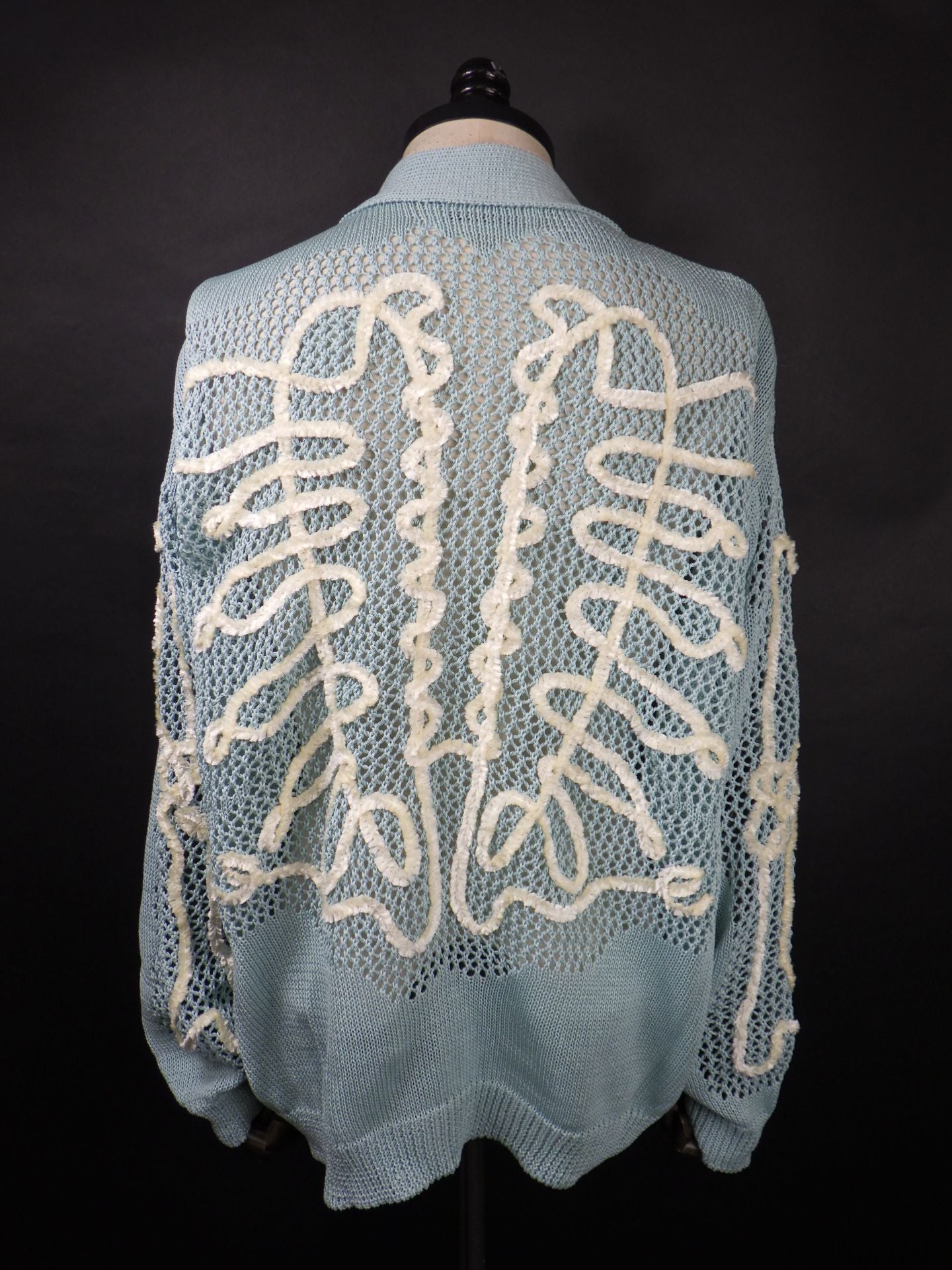 DISCOVERED　スケルトンメッシュカーディガン 　DC-CL-KN-02-BL