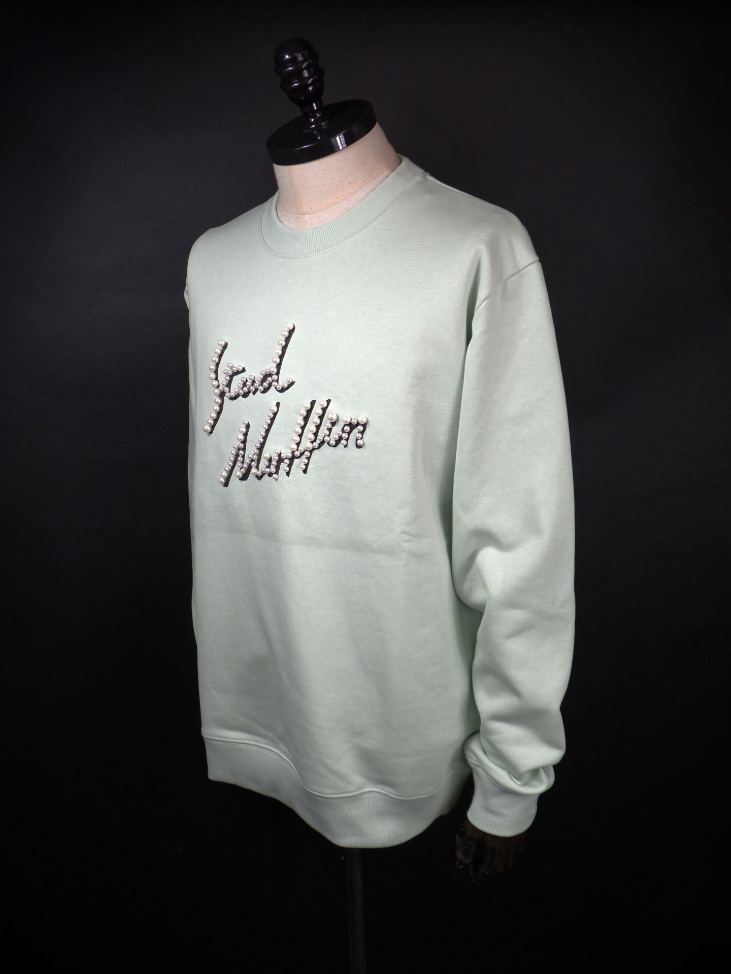 STUD MUFFIN　ヘビーウエイト裏毛パイル パールロゴ スウェットシャツ　614-02860-MNT