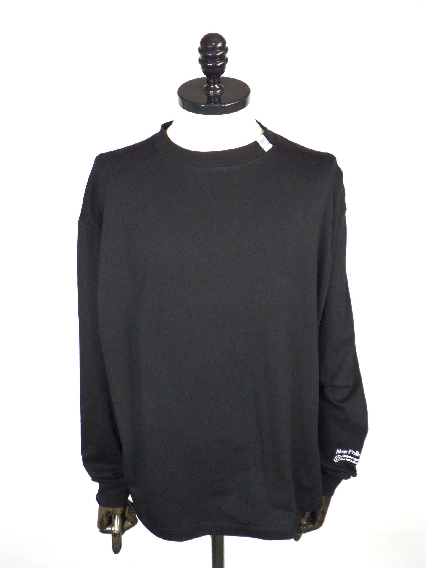 SUPERTHANKS　SBYエンブロイダリーL/S T-シャツ　ST261CS05-BK