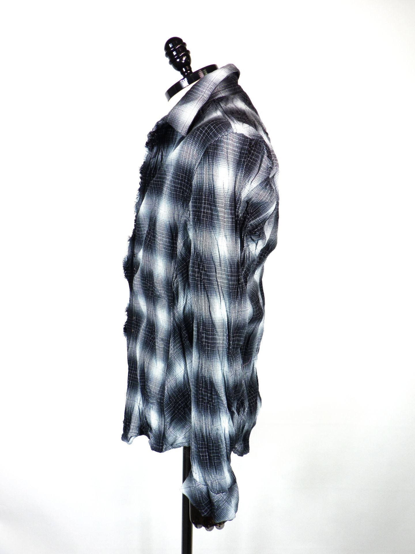 wjk　2フックチェックシャツ　4899ch90h-BK