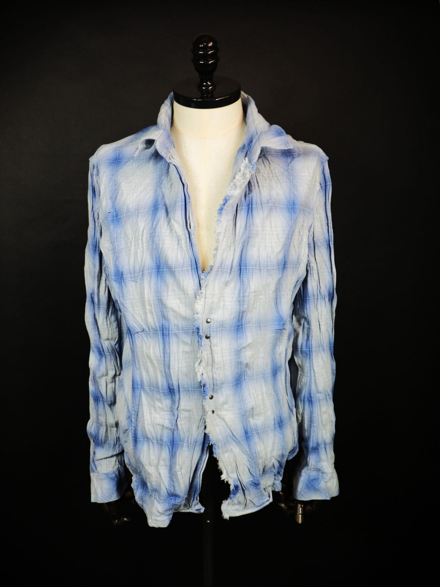 wjk　2フックチェックシャツ　4899ch90h-L.BL