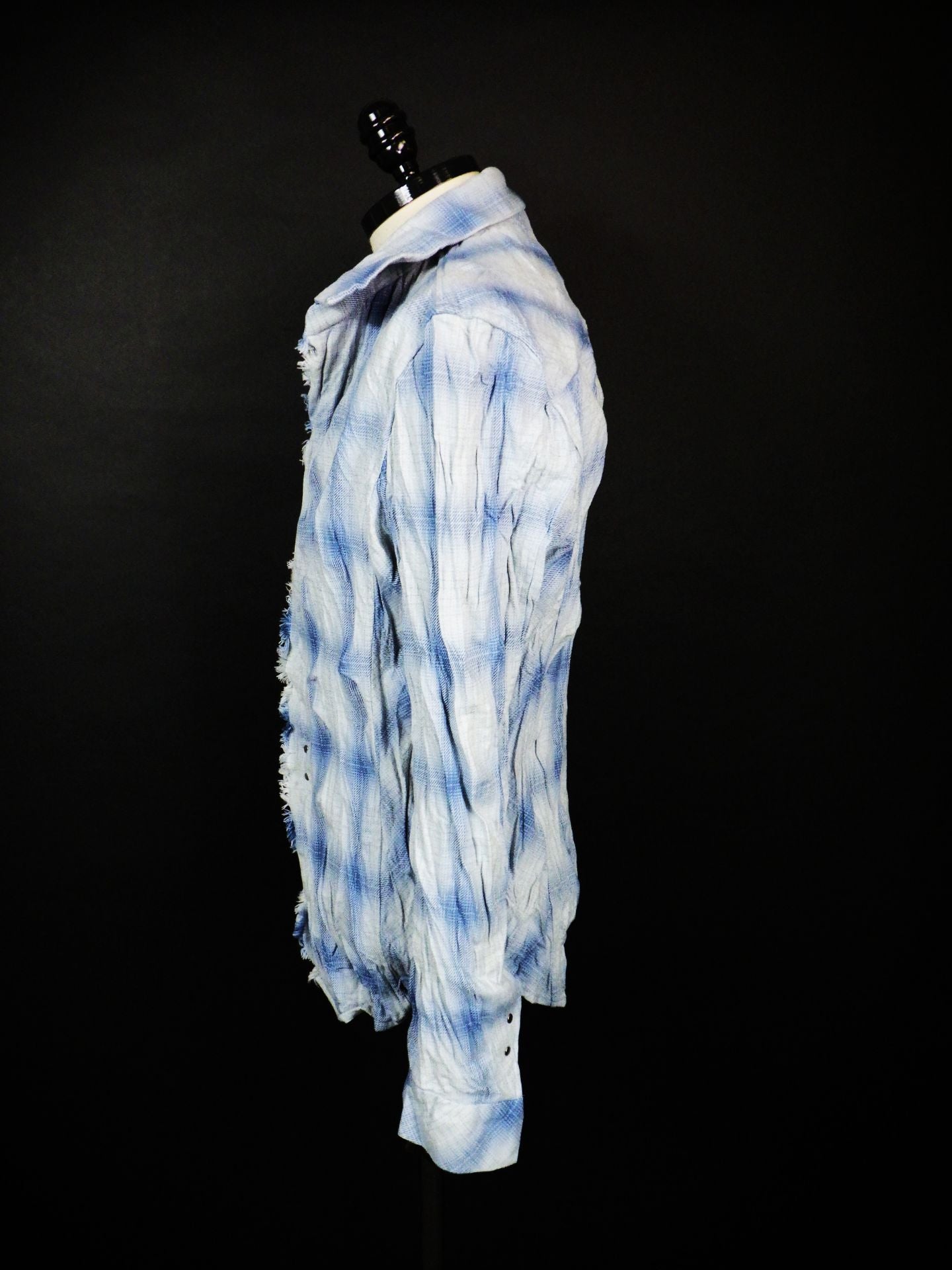 wjk　2フックチェックシャツ　4899ch90h-L.BL