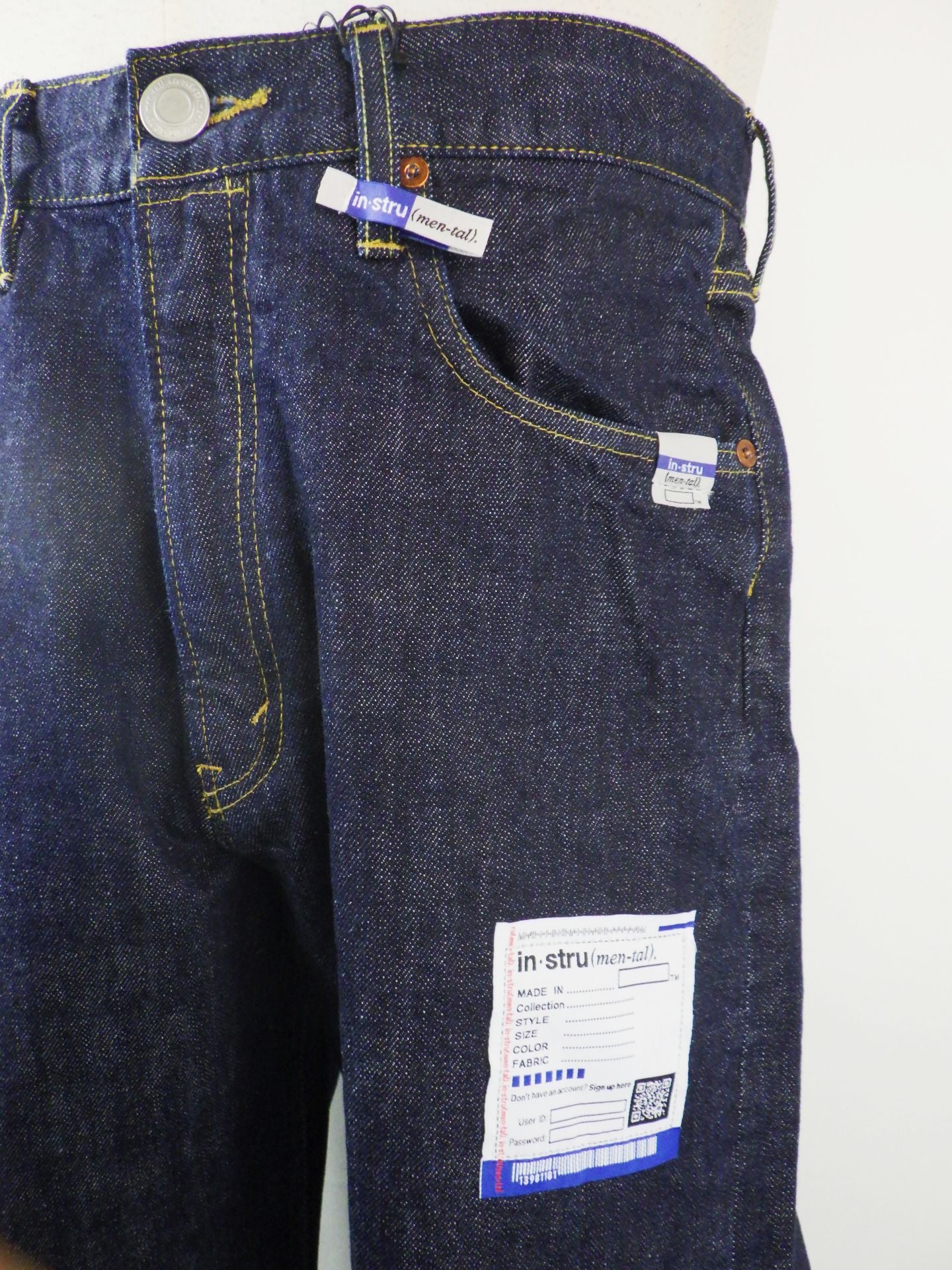 in・stru(men-tal).　ワンウォッシュセルビッジデニムストレートパンツ　I16PT072