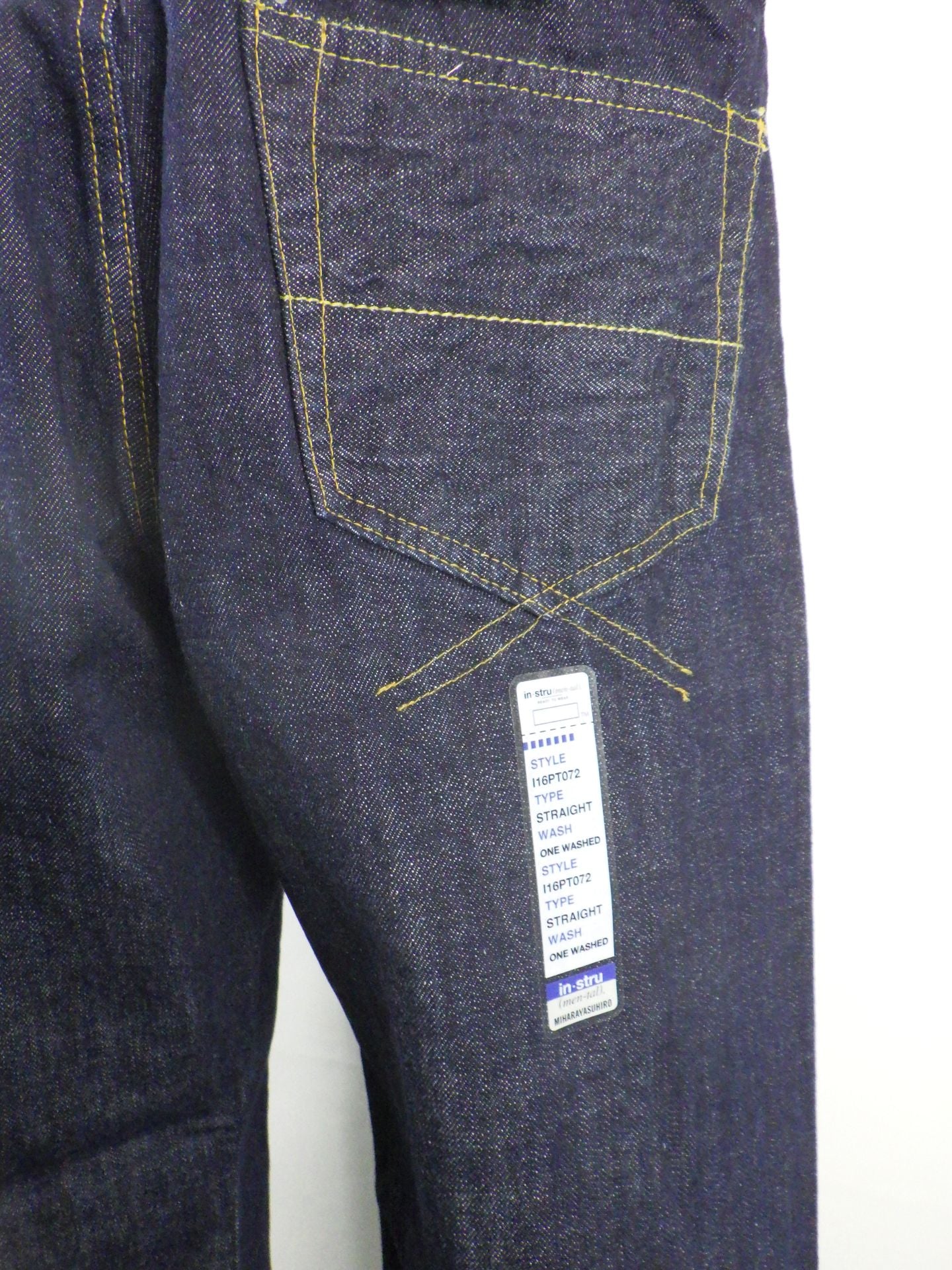 in・stru(men-tal).　ワンウォッシュセルビッジデニムストレートパンツ　I16PT072