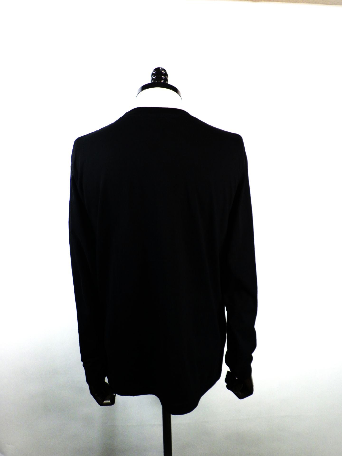 STUD MUFFIN　コットン天竺 ドリップスター&クロスパッチLSシャツ ロンTシャツ　614-02869-BK