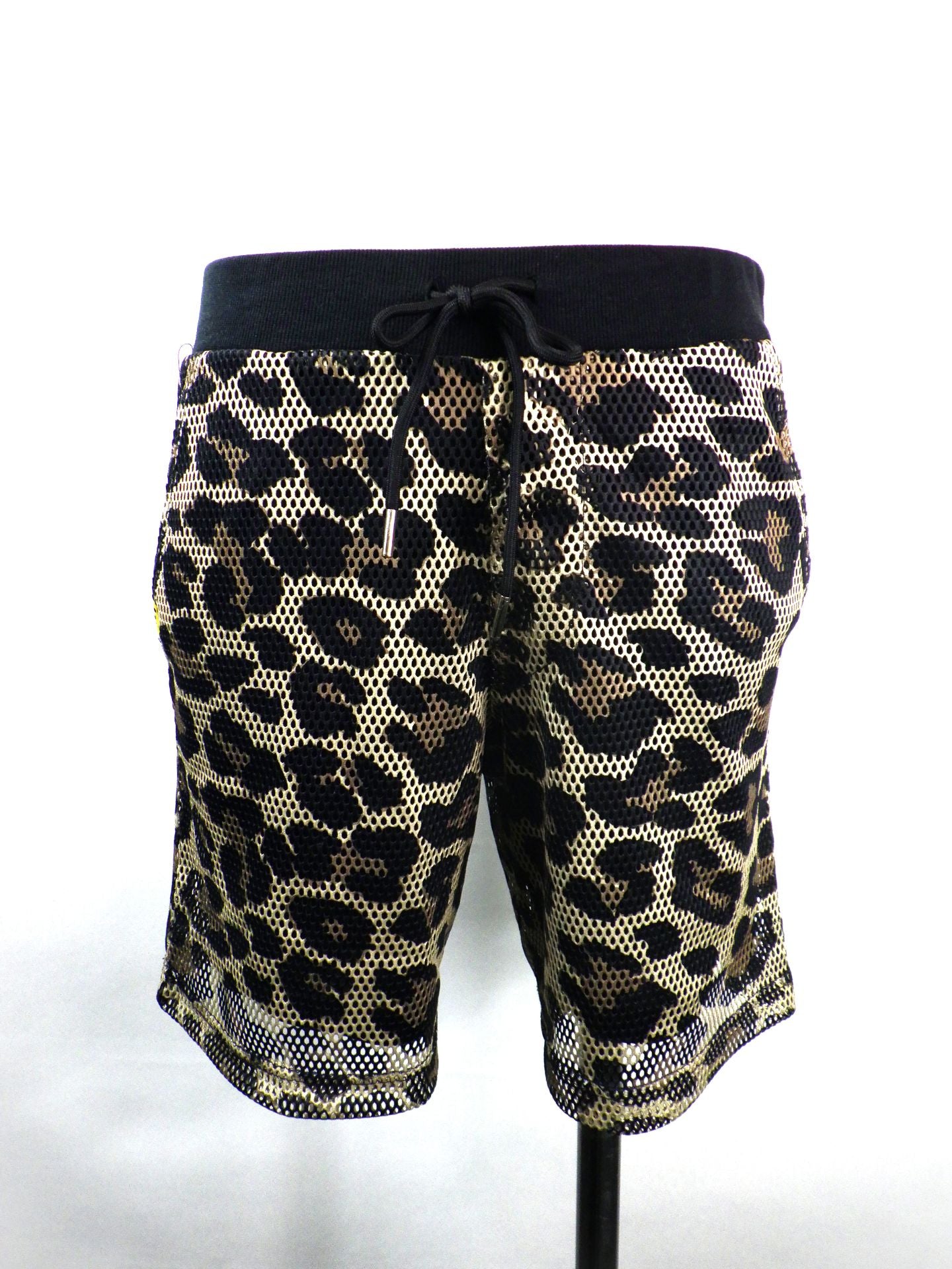 STUD MUFFIN　レオパードメッシュ スマイリーパッチ ショートパンツ　614-06289