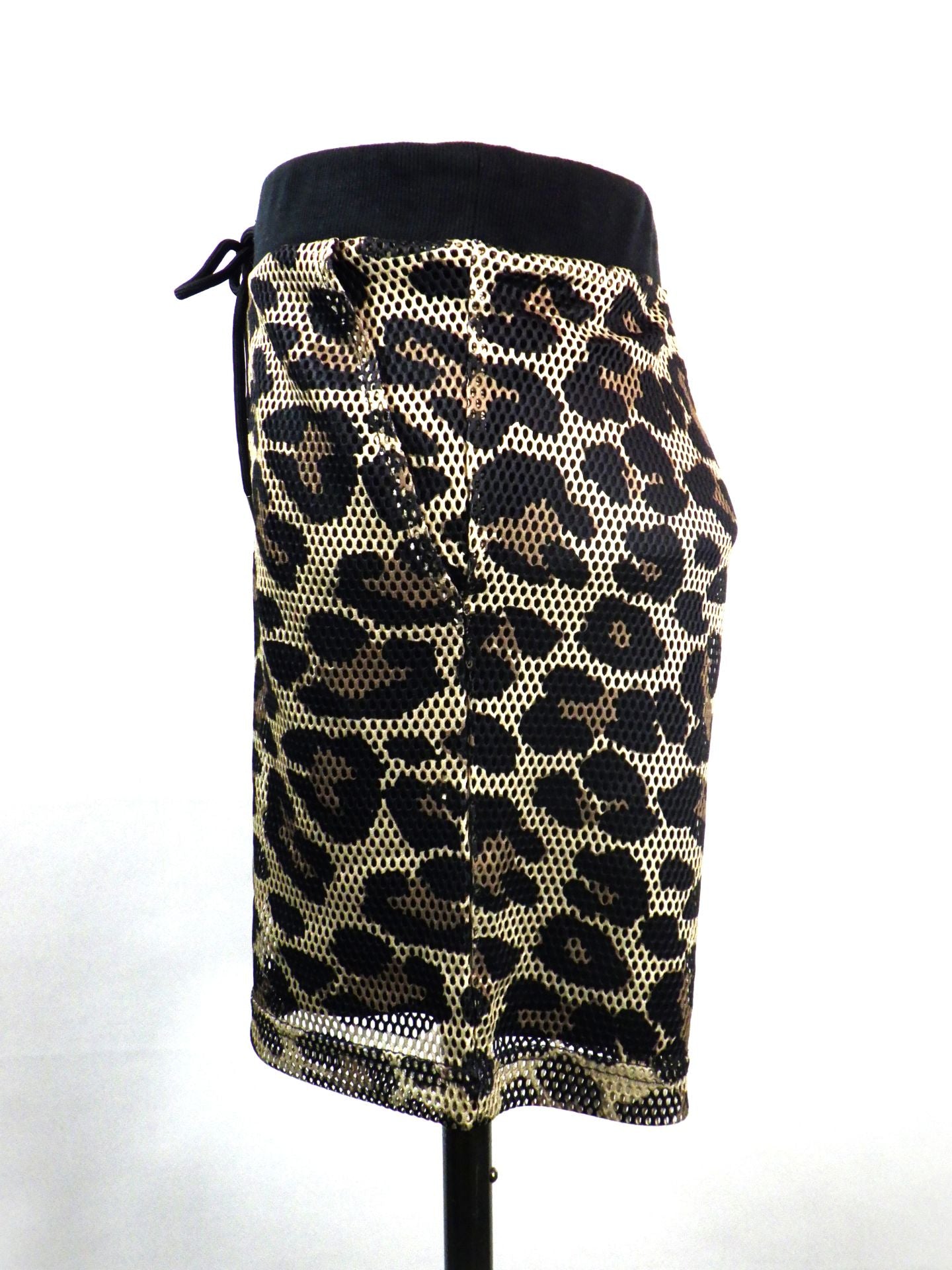 STUD MUFFIN　レオパードメッシュ スマイリーパッチ ショートパンツ　614-06289