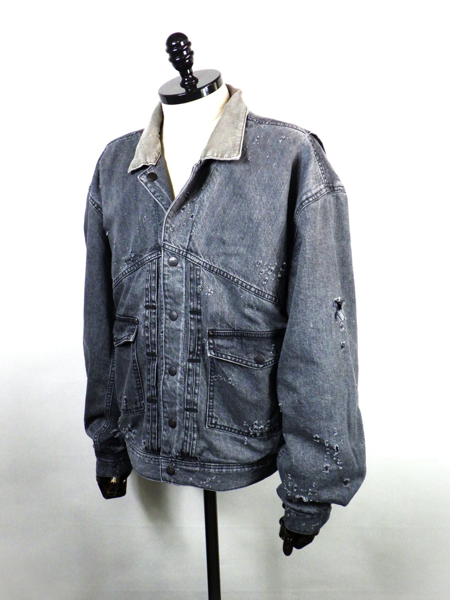 SEVESKIG Reversible Denim Jacket JK-SV-NRS-1003-BK – KAWANO