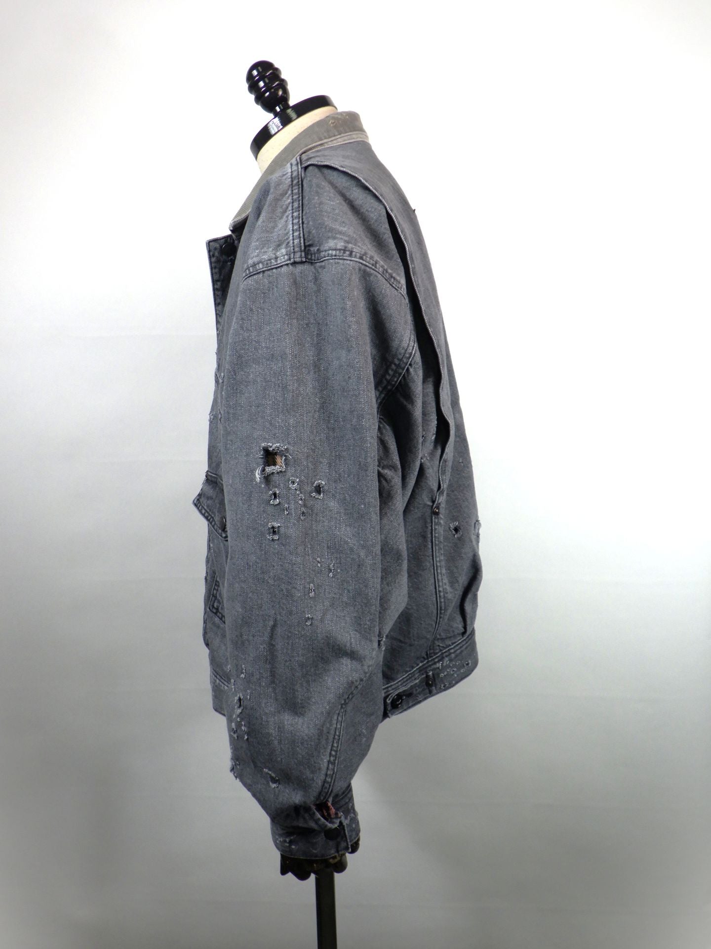 SEVESKIG Reversible Denim Jacket JK-SV-NRS-1003-BK – KAWANO
