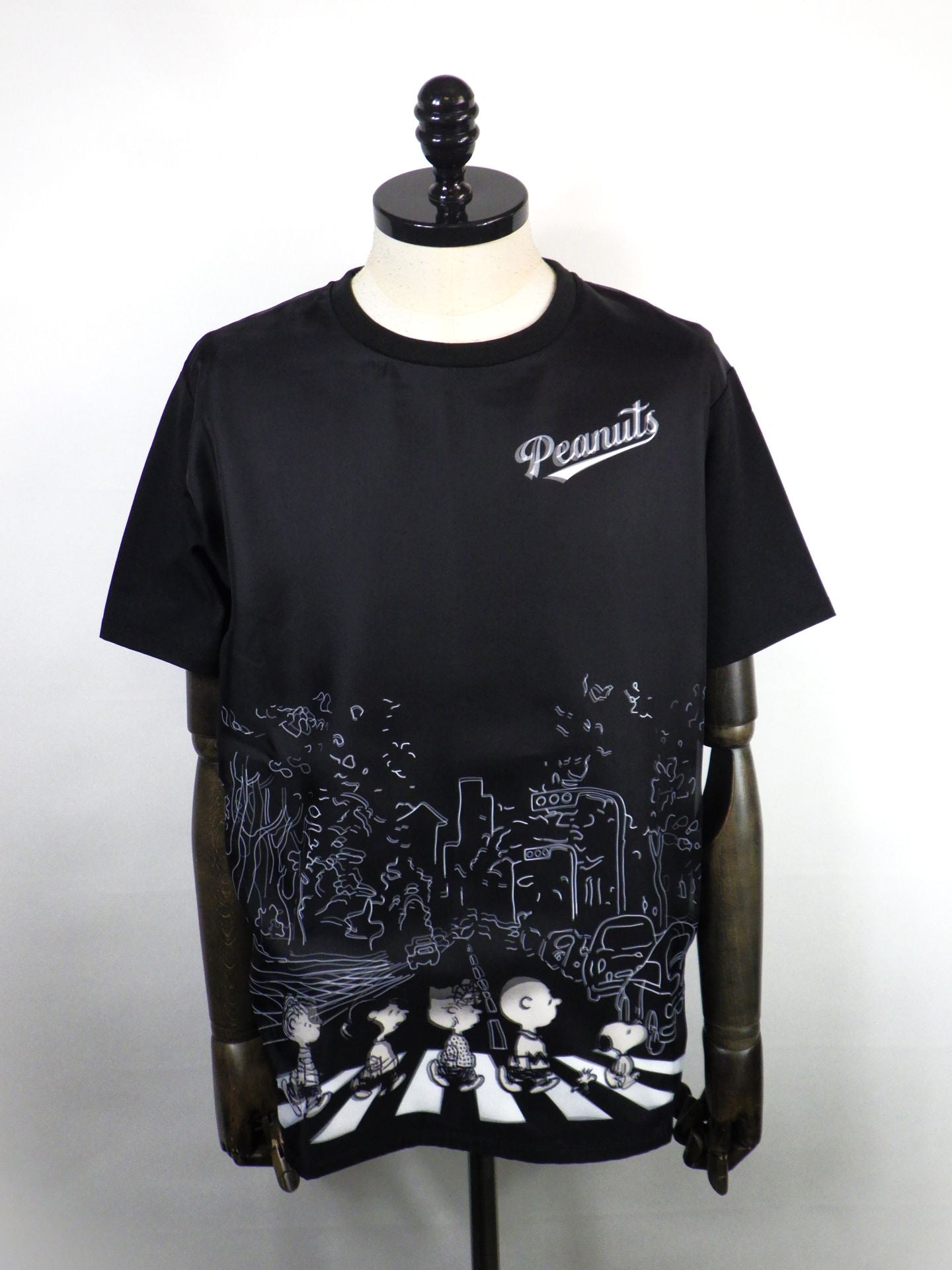 TRIPPY ART　PEANUTS CROSSING THE CROSSWALK Tシャツ　TR-098-BK