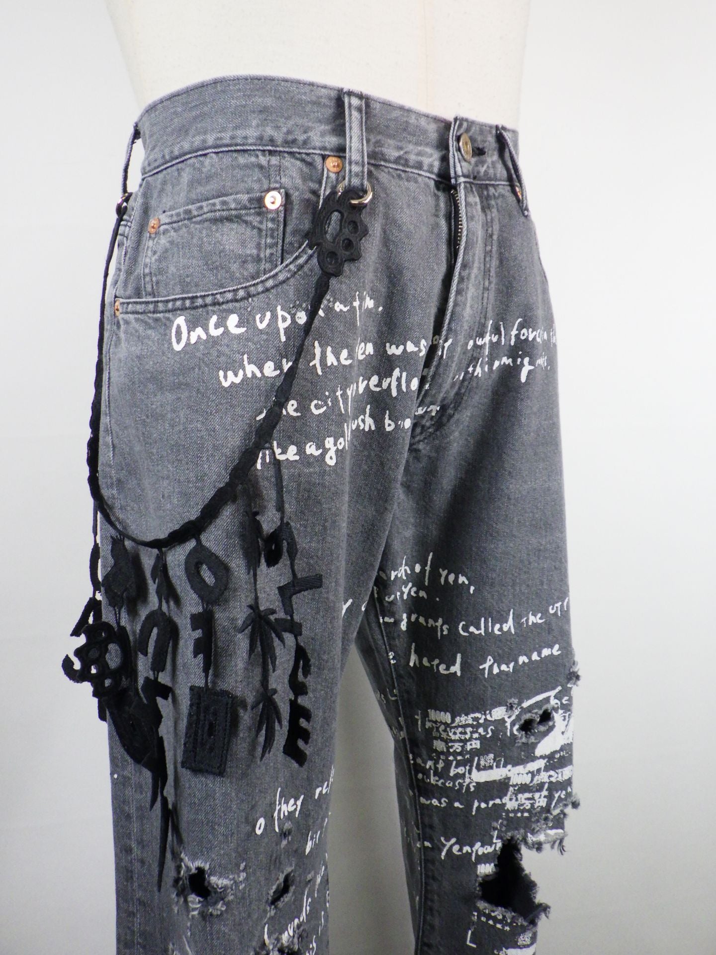 SEVESKIG　Distressed Flare YTB Denim Pants　PT-SV-NRS-1002-BK