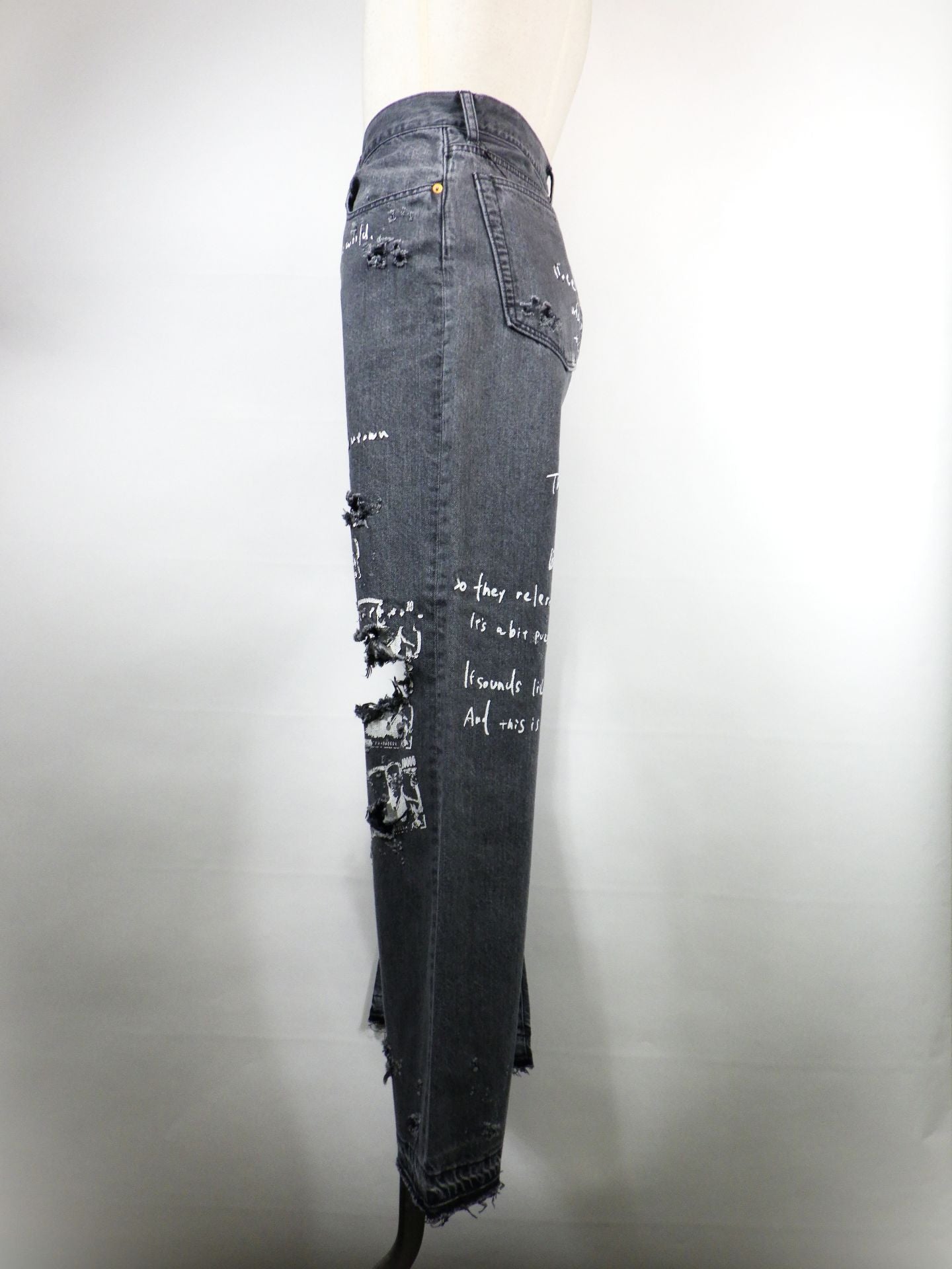 SEVESKIG　Distressed Flare YTB Denim Pants　PT-SV-NRS-1002-BK