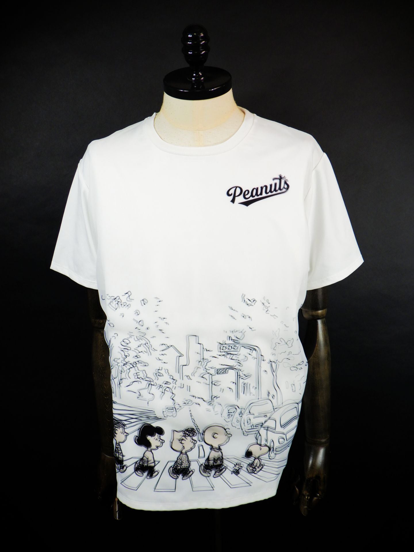 TRIPPY ART　PEANUTS CROSSING THE CROSSWALK Tシャツ　TR-098-WH