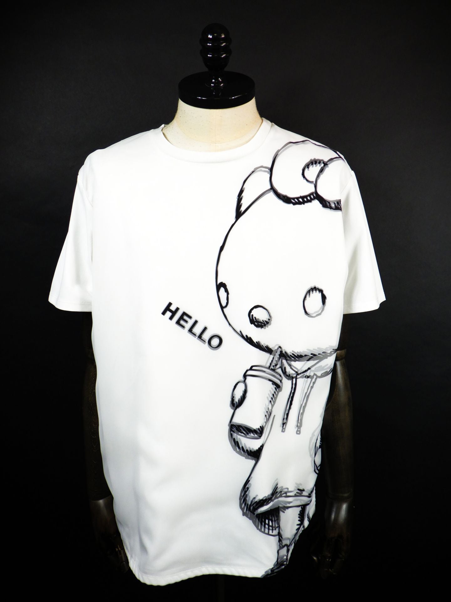 TRIPPY ART　KITTY SKETCH Tシャツ　TR-095-WH