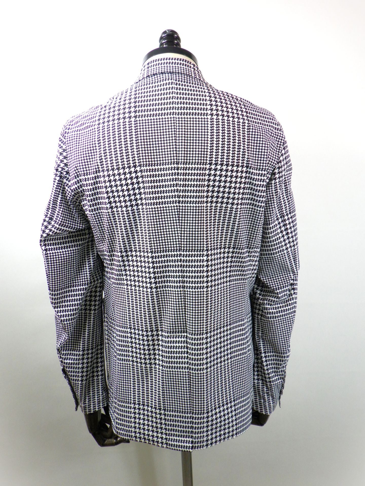 1PIU1UGUALE3 RELAX　接触冷感グレンチェックナイロンジャケット　USO-26062-WH×BK