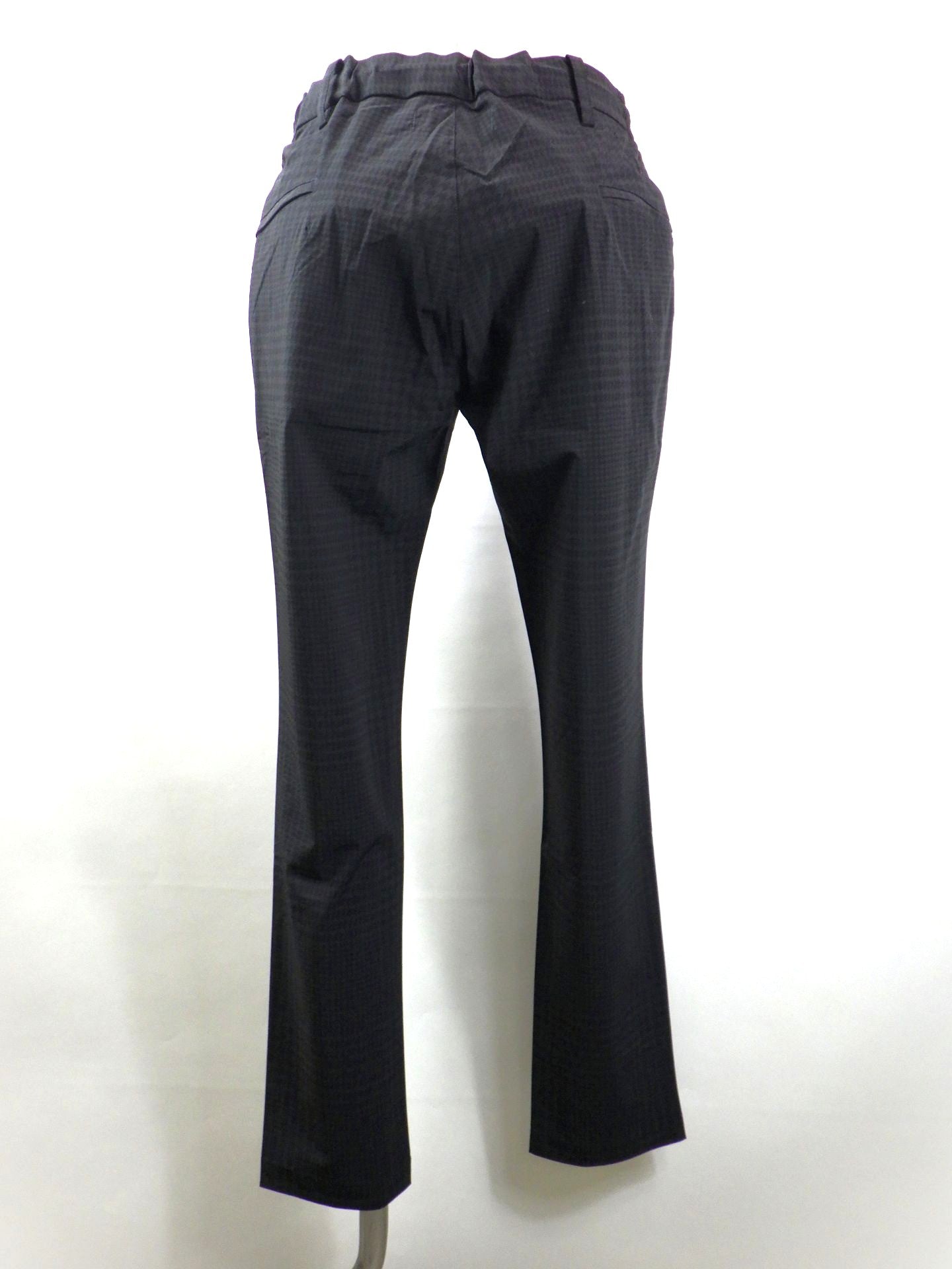 1PIU1UGUALE3 RELAX　接触冷感グレンチェックナイロンスラックス　USB-26062-CH×BK