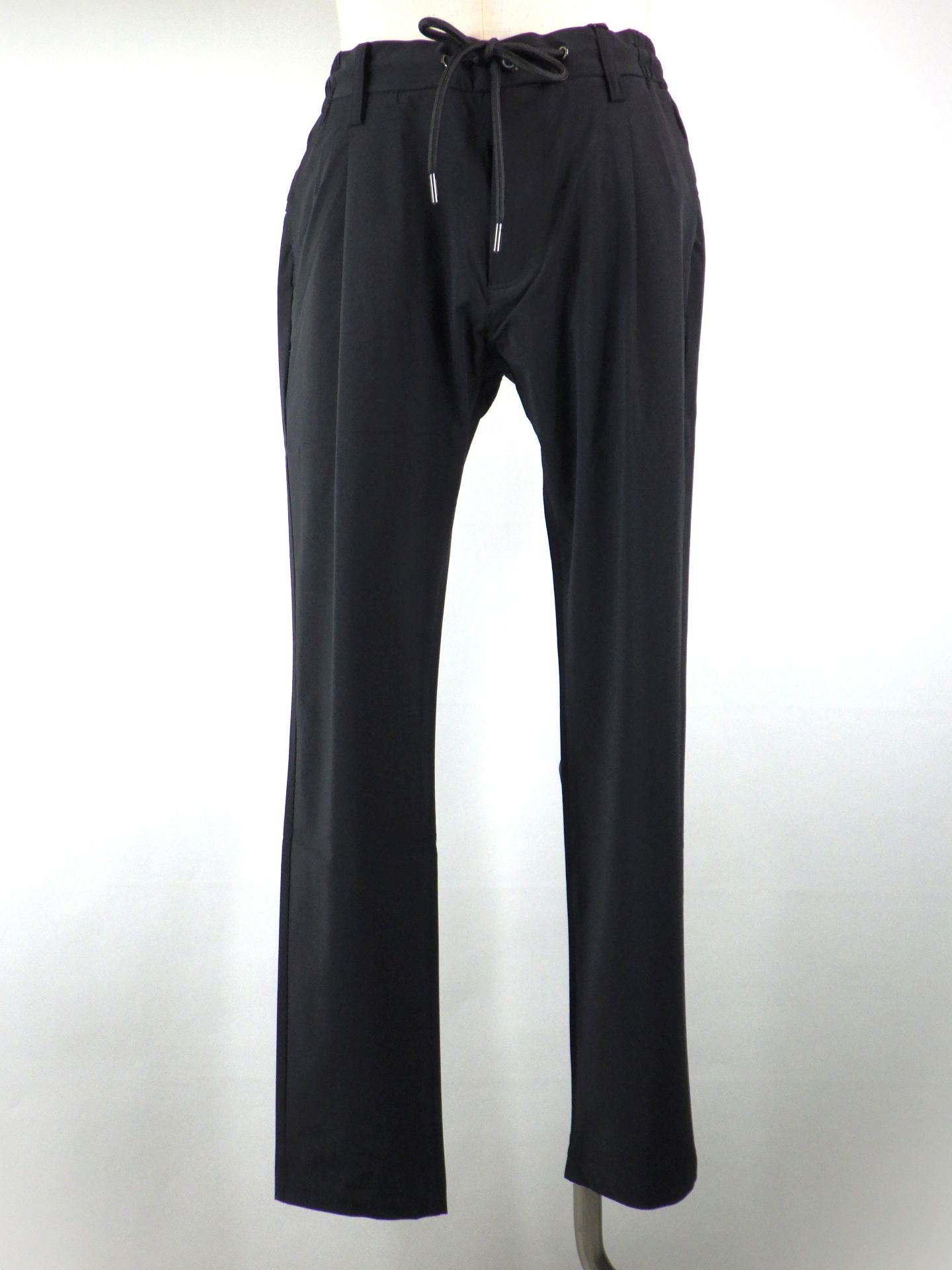 1PIU1UGUALE3 RELAX　接触冷感グレンチェックナイロンスラックス　USB-26062-BK