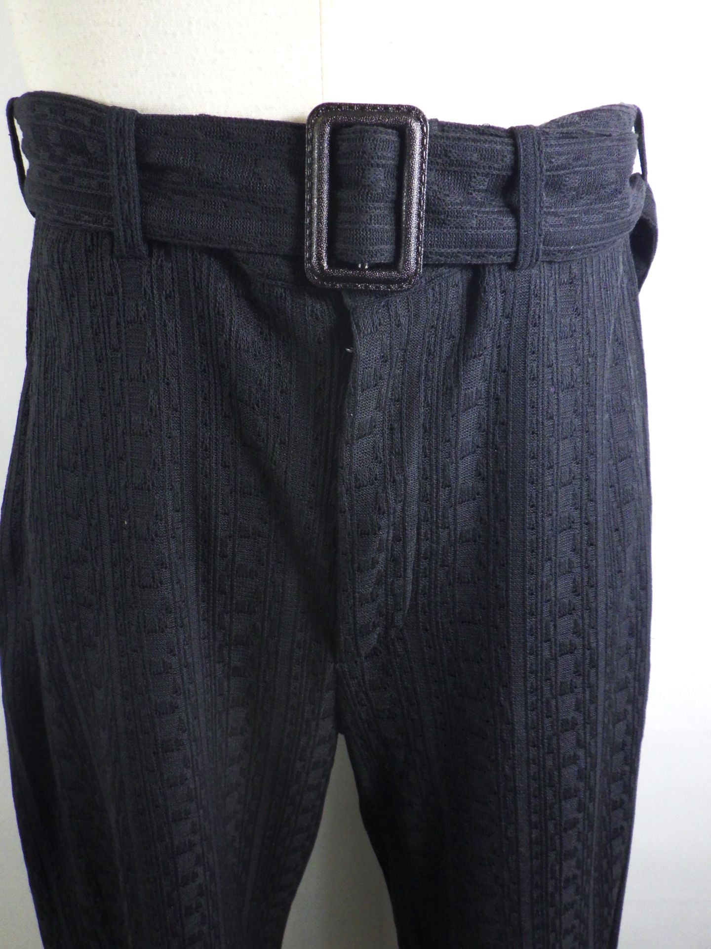 1PIU1UGUALE3 RELAX　リネンブレンドジャガードワイドパンツ　USB-26079