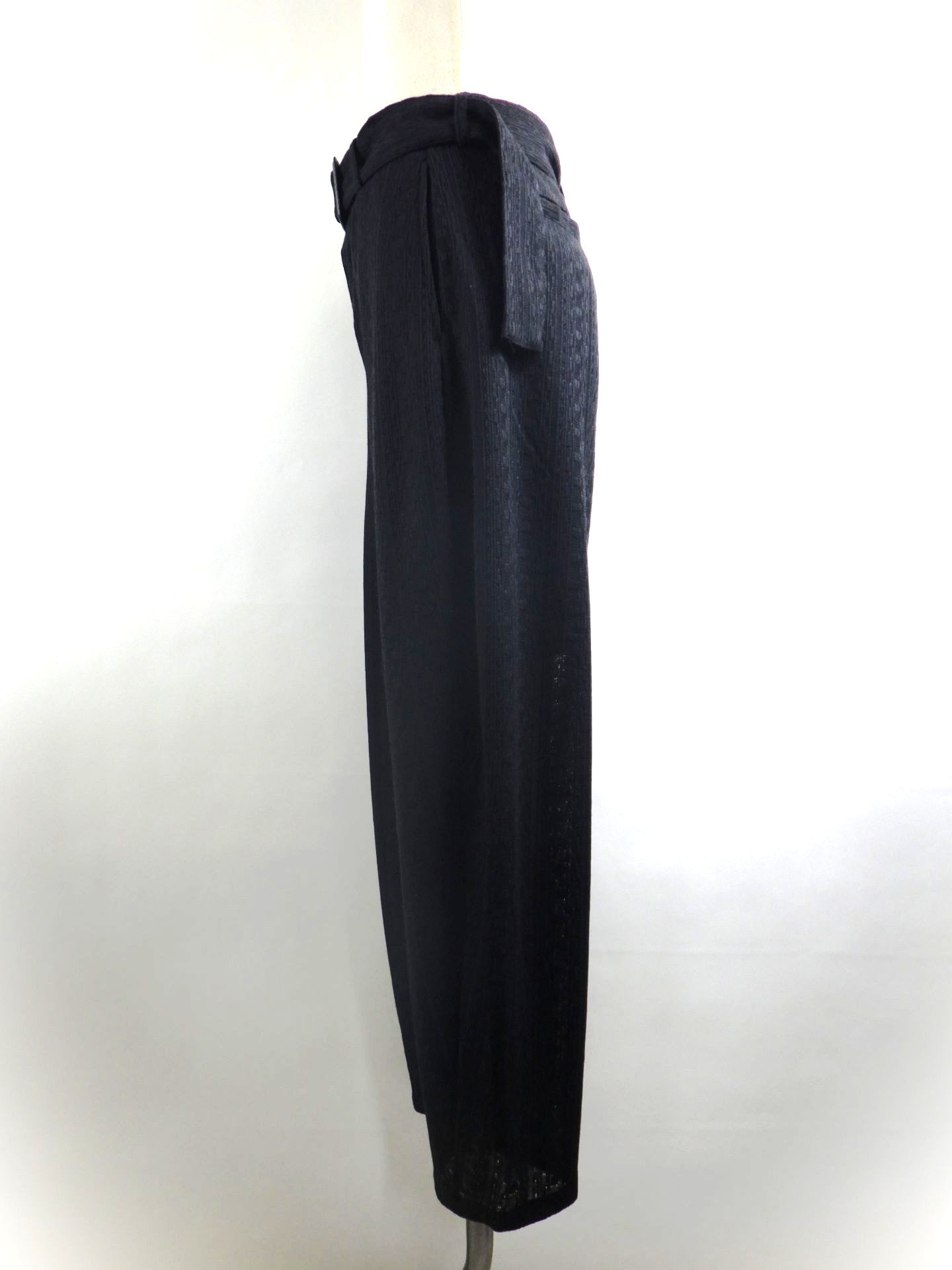 1PIU1UGUALE3 RELAX　リネンブレンドジャガードワイドパンツ　USB-26079