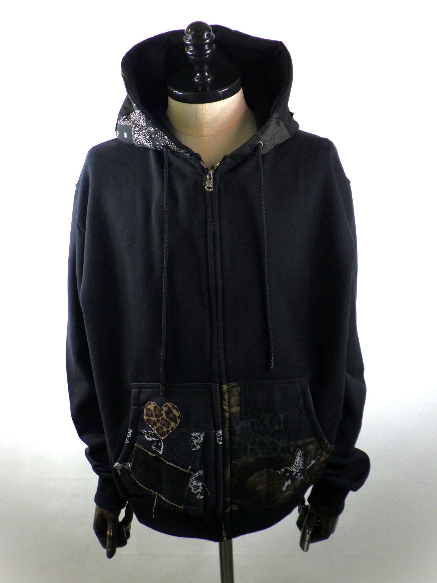 roarguns　パッチワークリメイクフーディ　26SGB-09