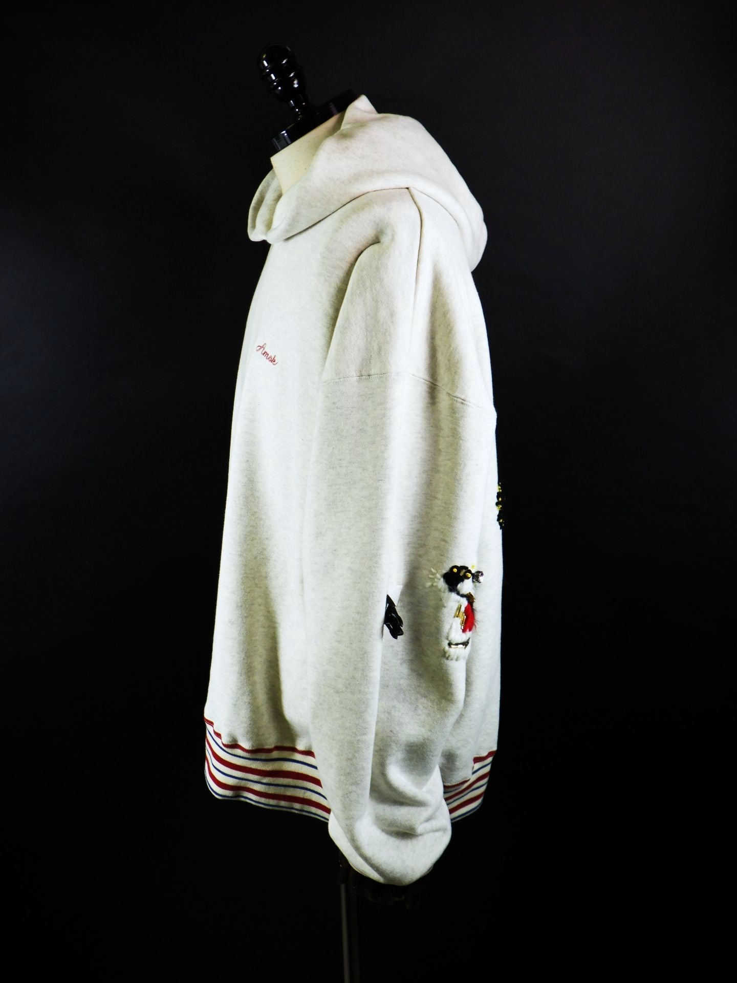 amok　ネッククロススウェットシャツ　261036-WHT