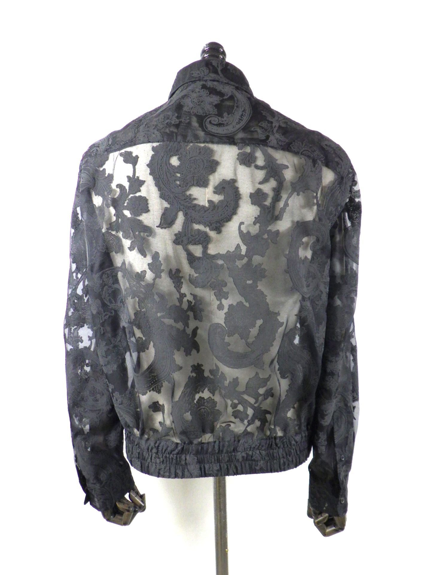 TAAKK　シアーペイズリーレギュラーシャツ　TA26SS-SH005-BK