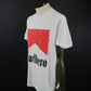 STUD MUFFIN　ピグメントウォッシュドコットン天竺 MARBEROフォームプリント SSシャツ　614-02873-WH