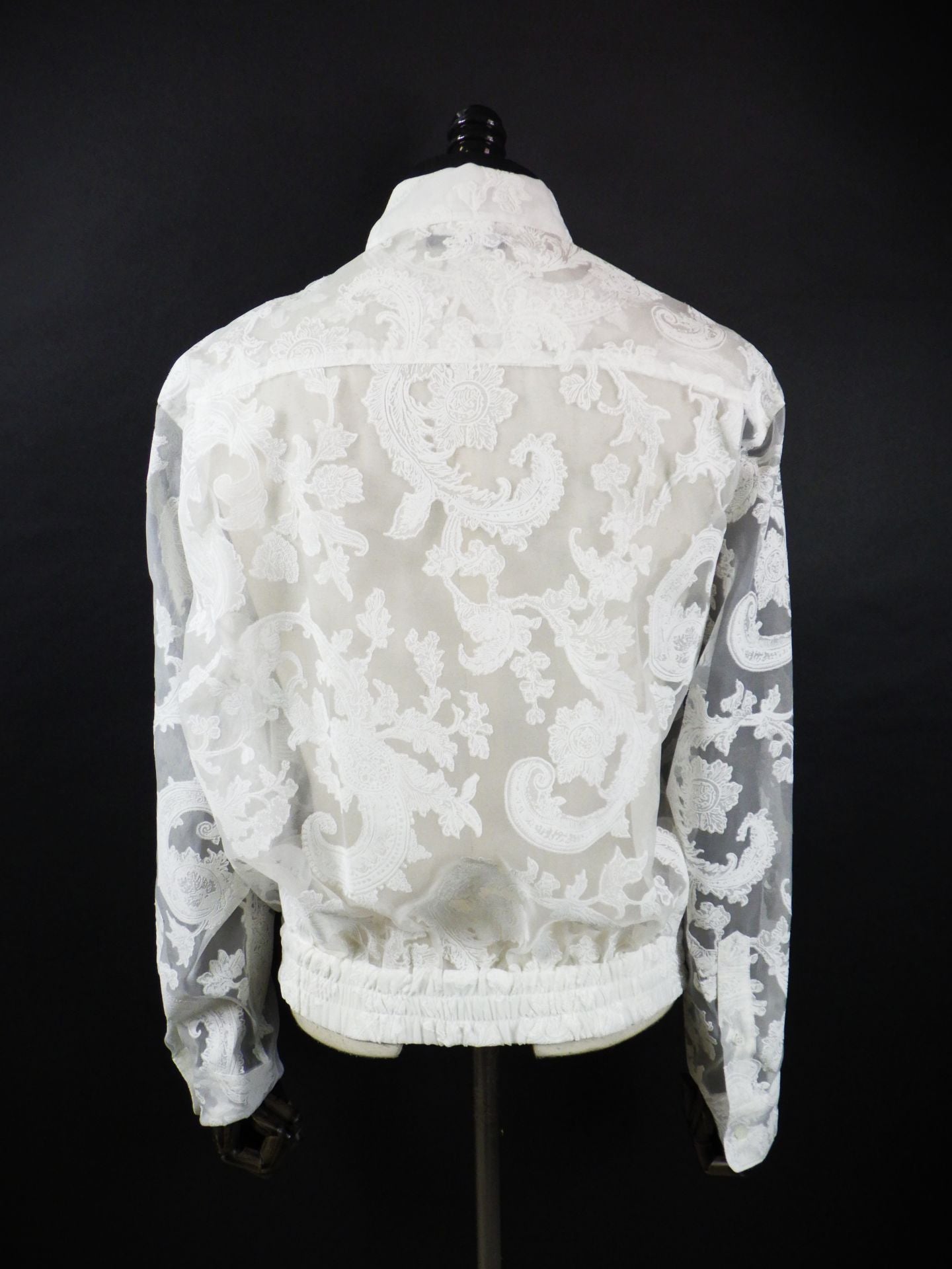 TAAKK　シアーペイズリーレギュラーシャツ　TA26SS-SH005-WHT