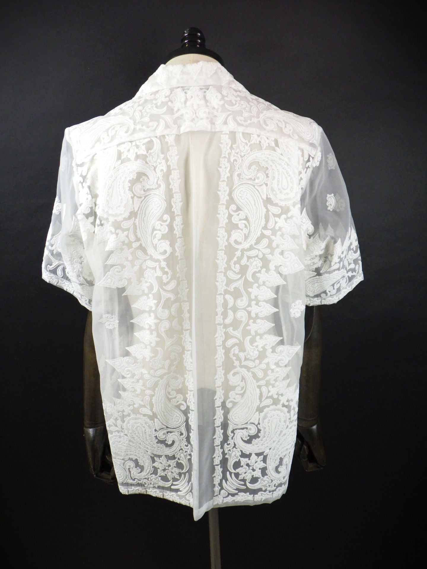 TAAKK　シアーバンダナショートスリーブシャツ　TA26SS-SH025-WHT