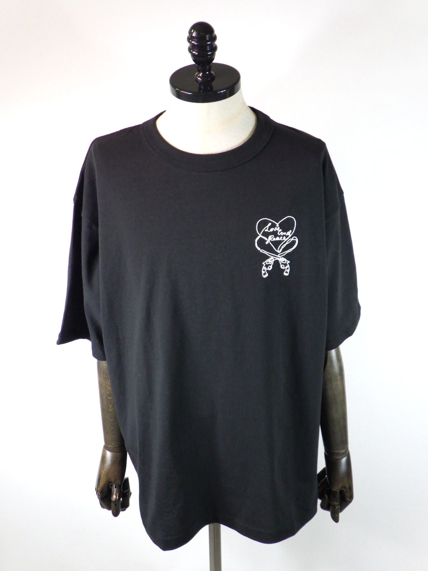 roarguns　ハートコードエンブロイダリーT-シャツ　26SGT-15-BK×WH